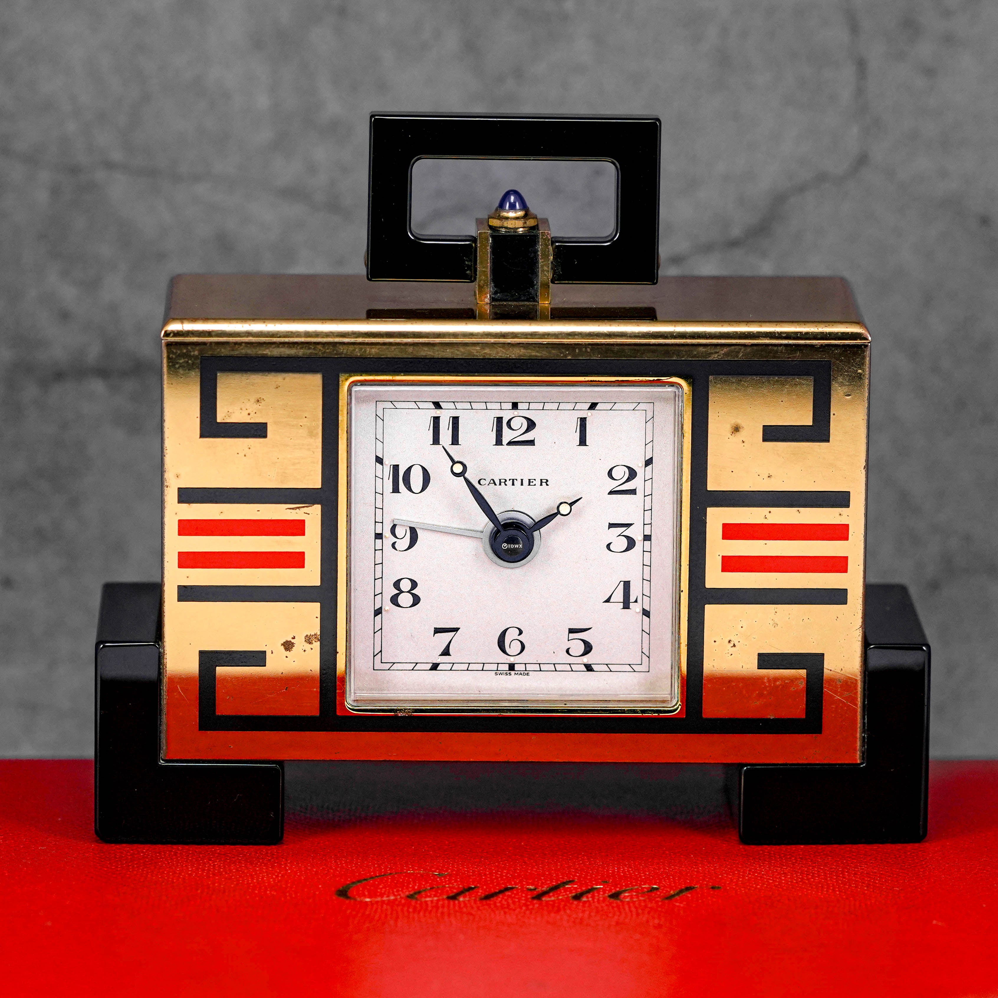 Clock Cartier Reisewecker Von Cartier CARTIER ART DECO YELLOWGOLD