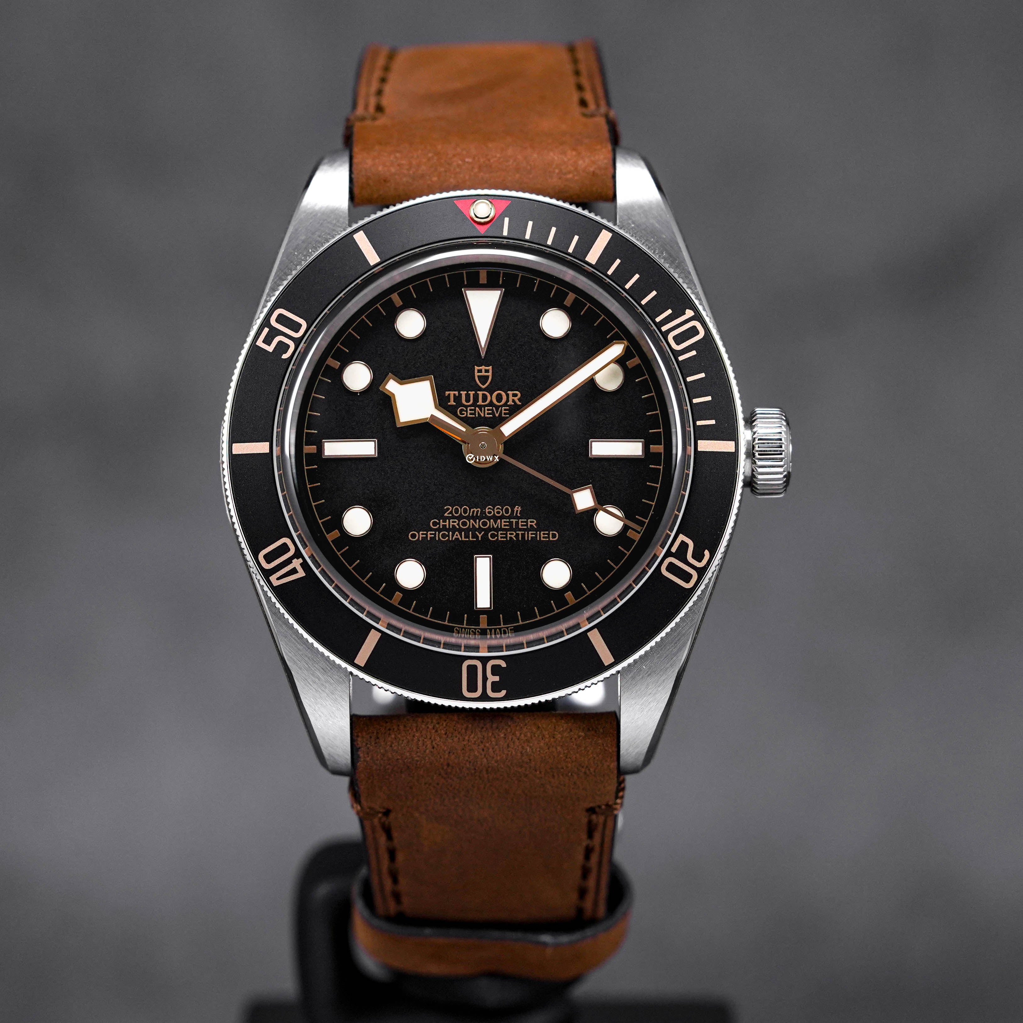 HERITAGE BLACK BAY 58 BLACK DIAL BROWN LEATHER STRAP (2020)