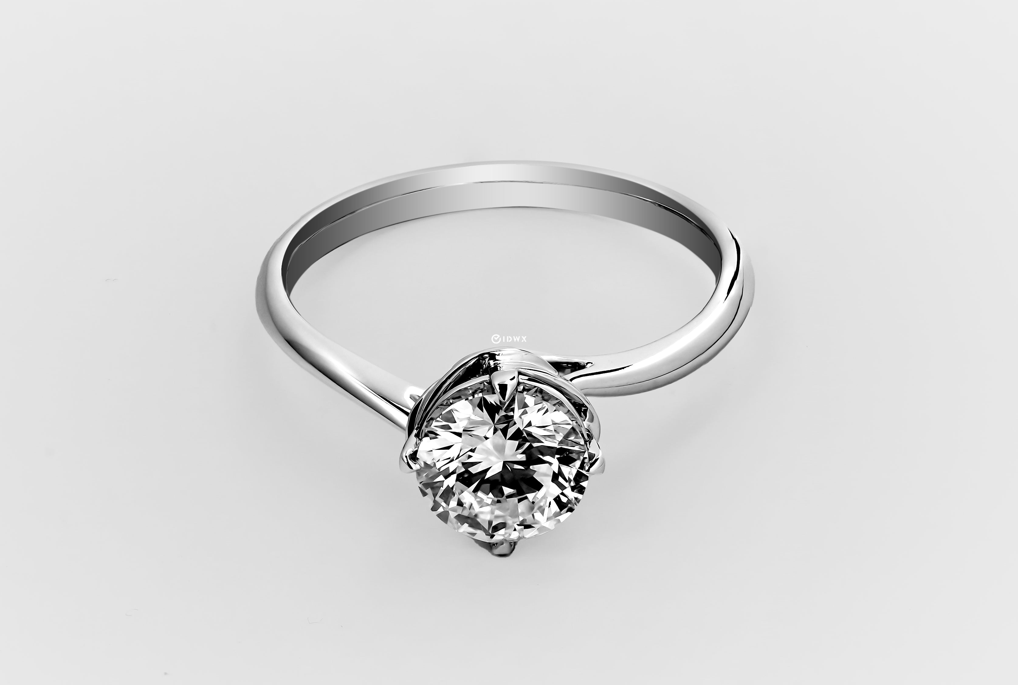 1CT ROUND BRILLIANT SOLITAIRE WHITEGOLD RING