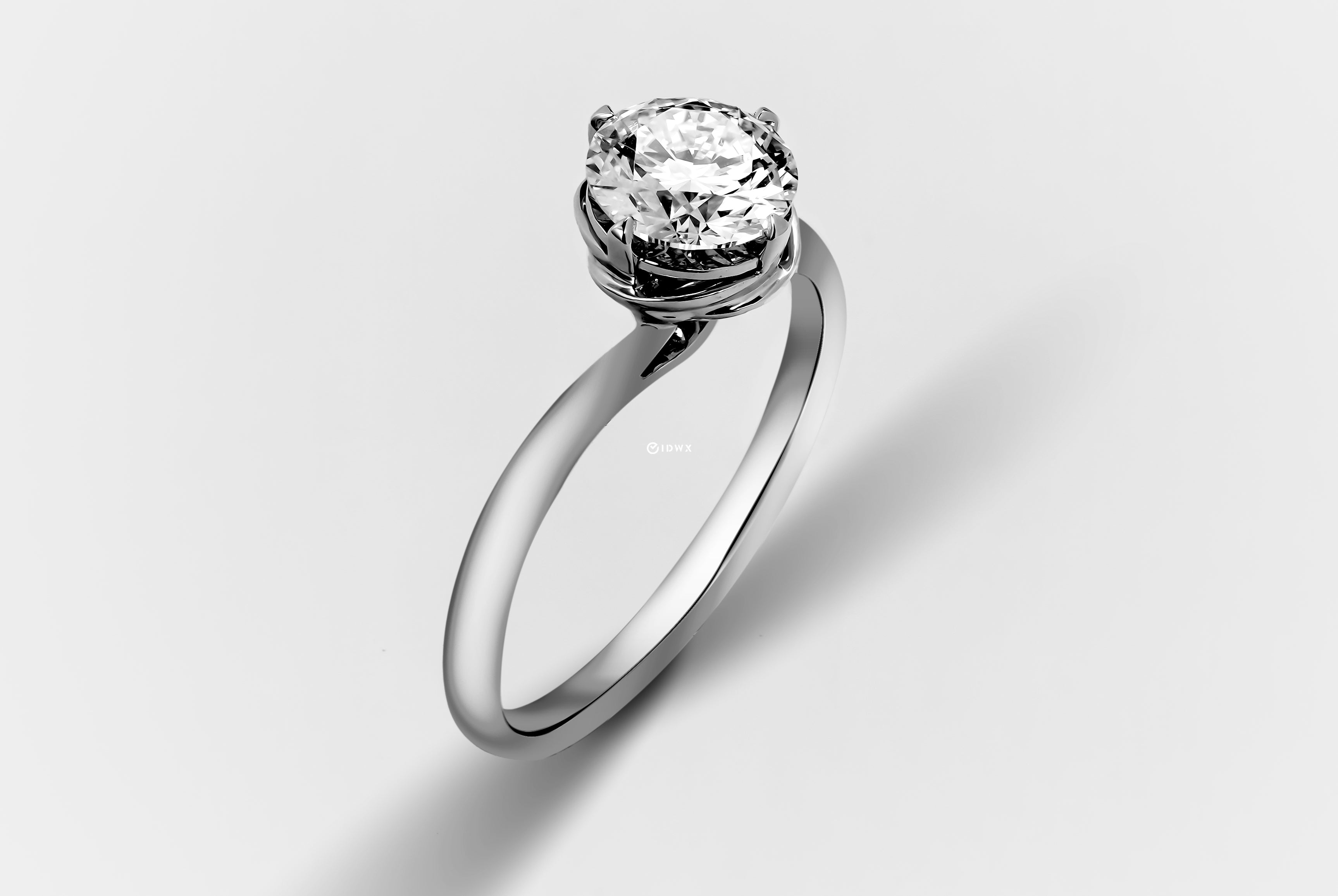 1CT ROUND BRILLIANT SOLITAIRE WHITEGOLD RING