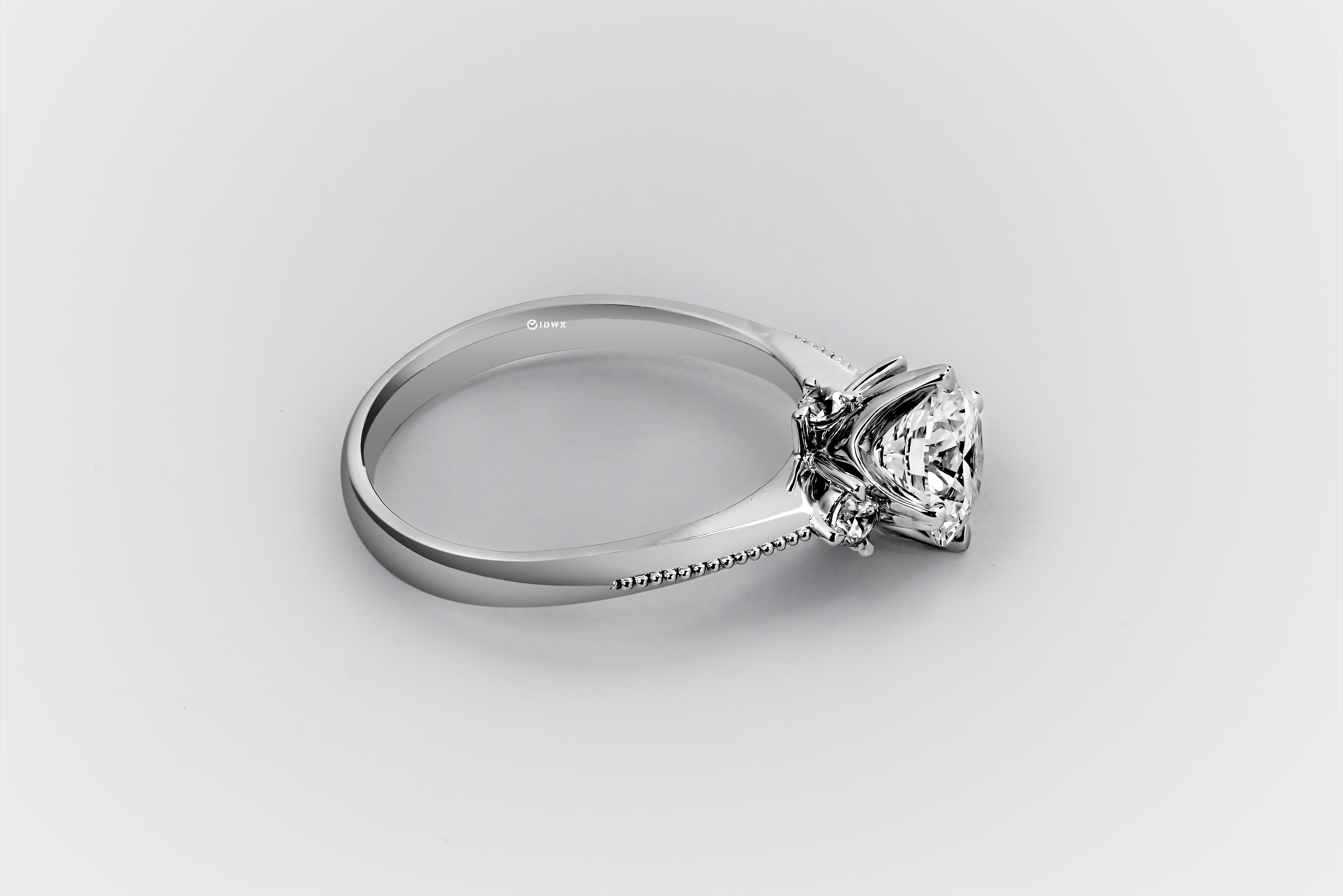 1CT ROUND BRILLIANT WHITEGOLD RING