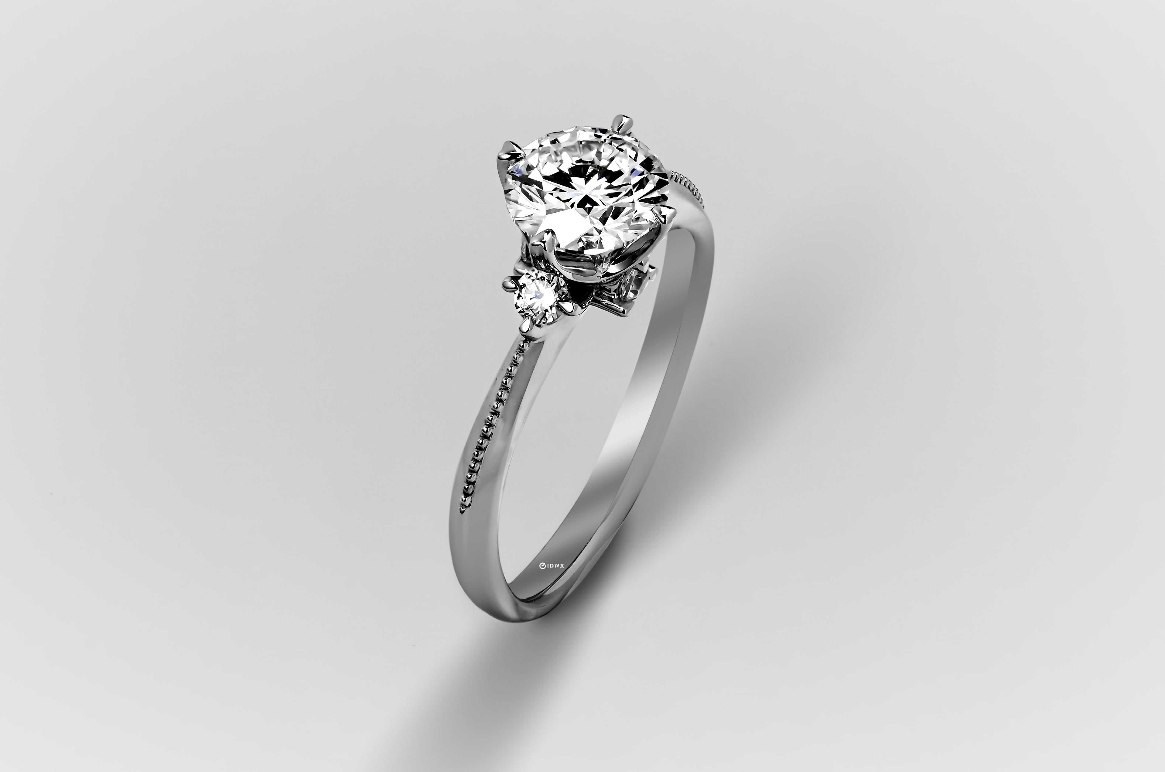 1CT ROUND BRILLIANT WHITEGOLD RING