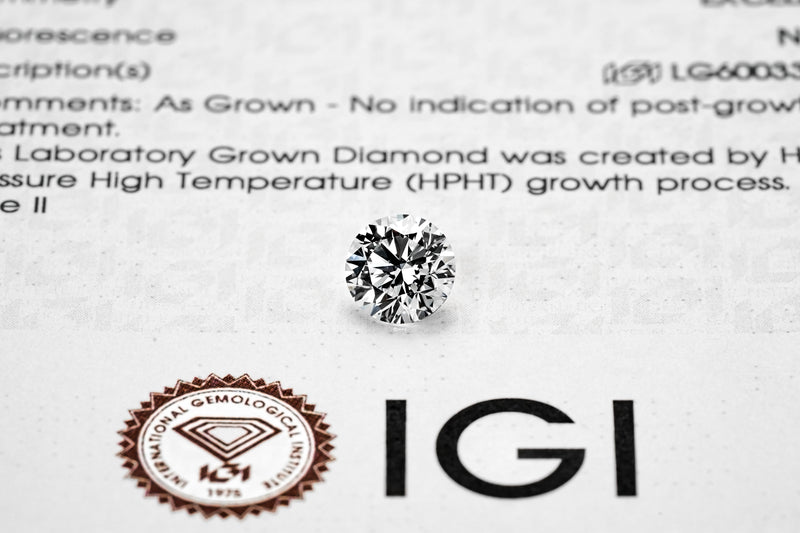 LAB GROWN DIAMOND BY IGI - RB 1.12CT / D-VVS2