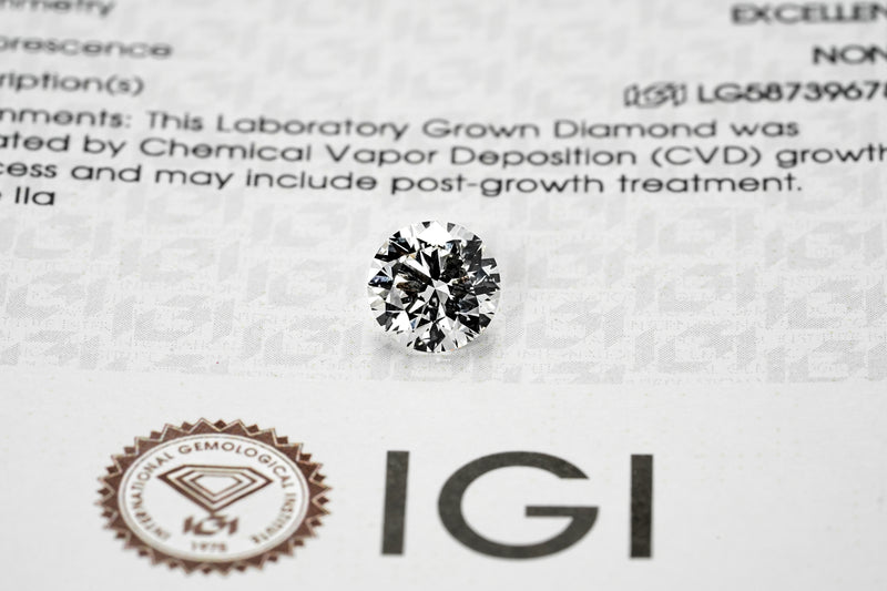 LAB GROWN DIAMOND BY IGI - RB 1.51CT / E-VVS2