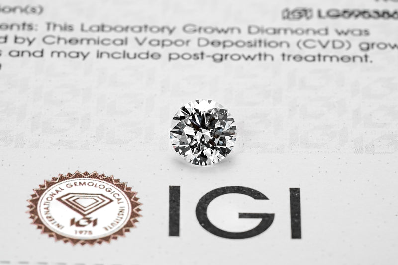 LAB GROWN DIAMOND BY IGI - RB 1.55CT / F-VVS2