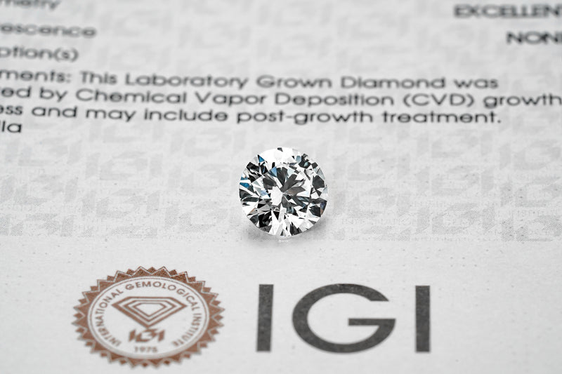 LAB GROWN DIAMOND BY IGI - RB 1.76CT / F-VVS2
