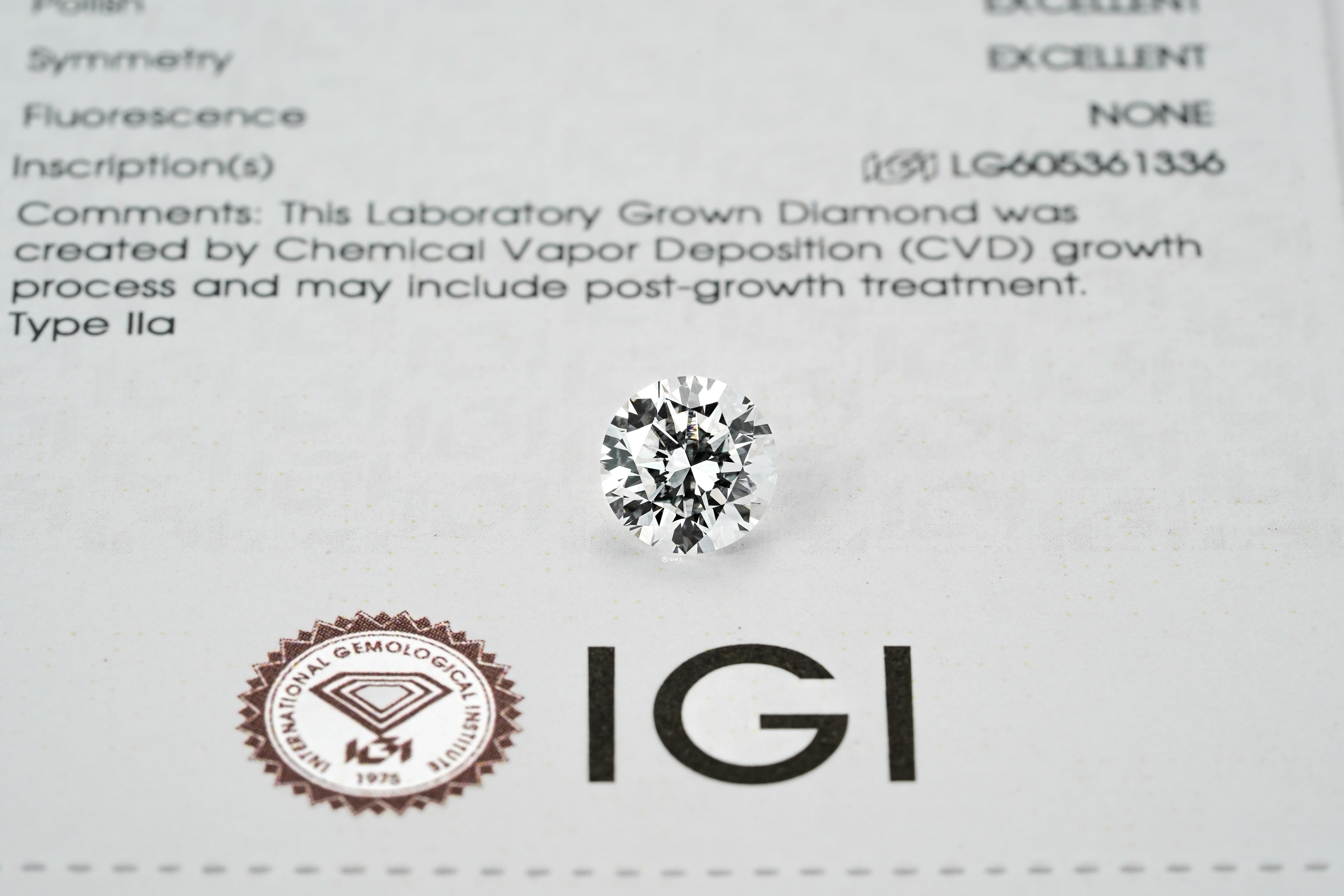 LAB GROWN DIAMOND BY IGI - RB 2.00CT / E-VS1