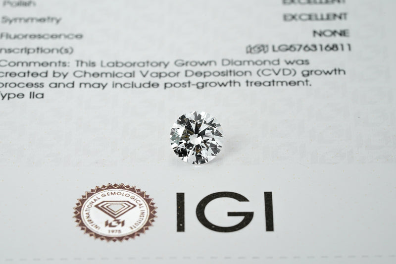LAB GROWN DIAMOND BY IGI - RB 2.05CT / E-VVS2