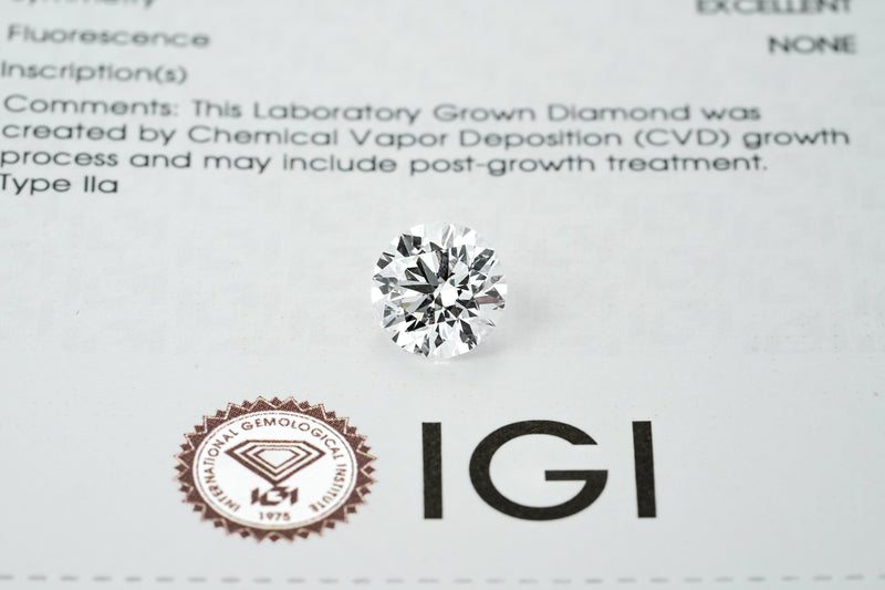 LAB GROWN DIAMOND BY IGI - RB 2.55CT / F-VVS2