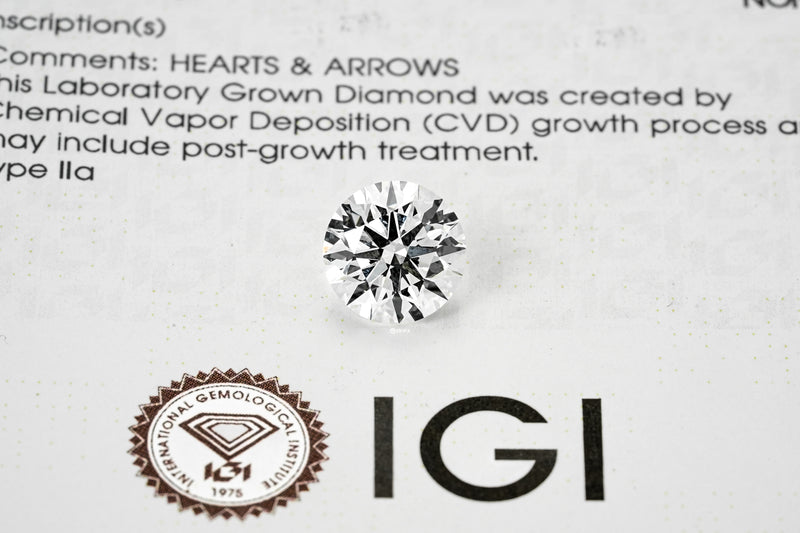 LAB GROWN DIAMOND BY IGI - RB 3.02CT / F-VS1