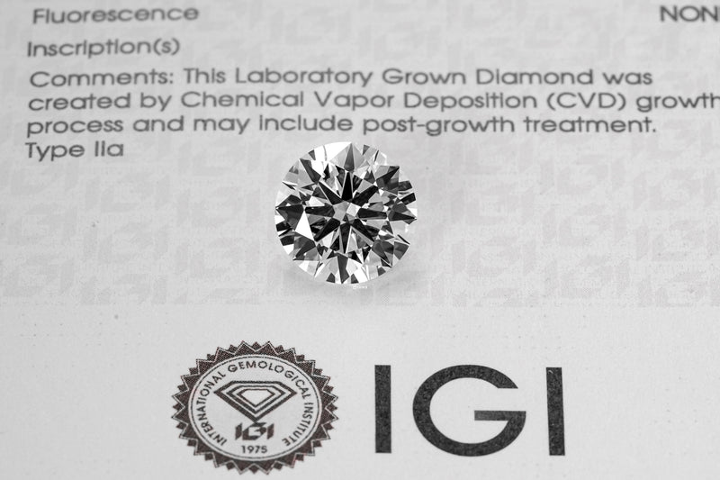 LAB GROWN DIAMOND BY IGI - RB 5.06CT / E-VS1