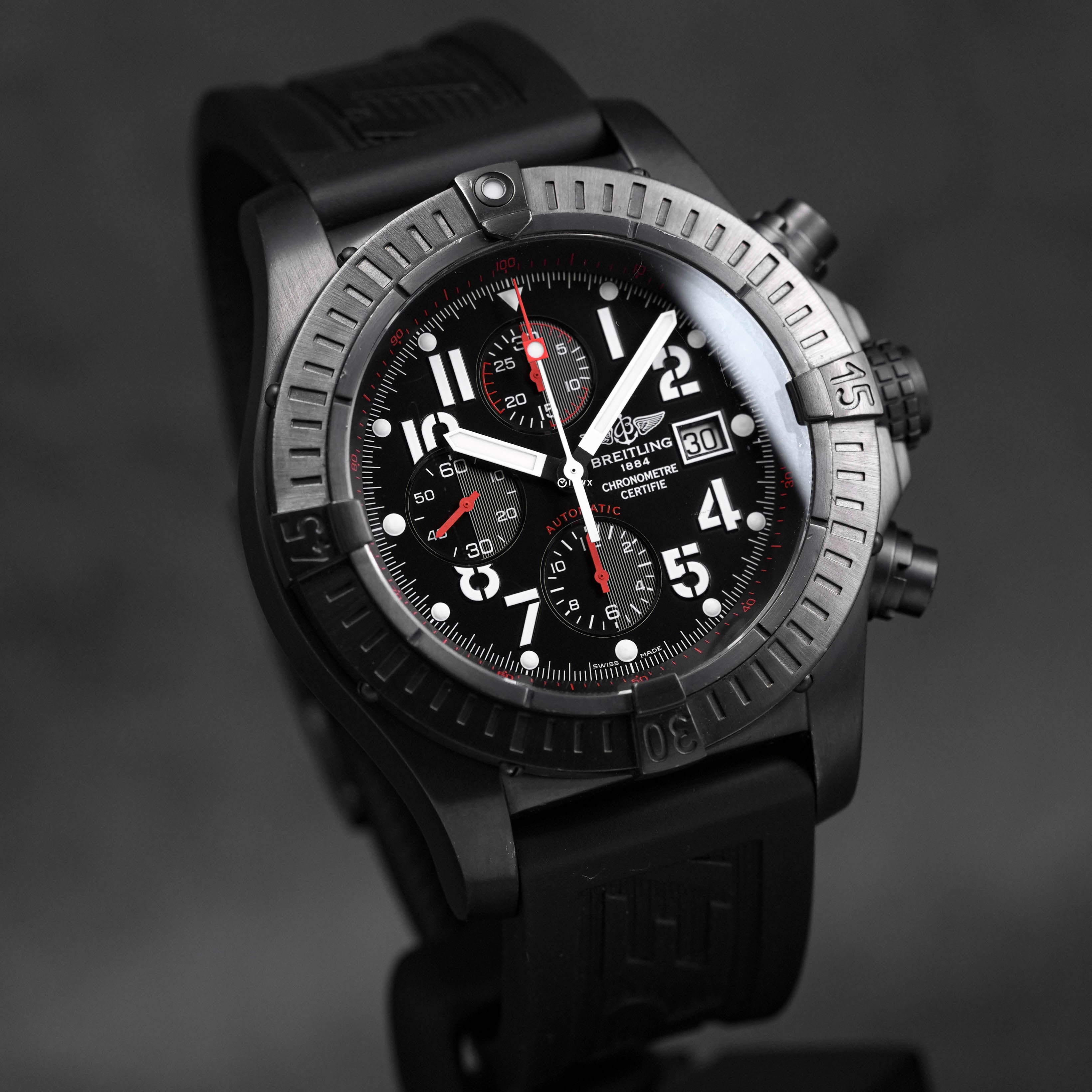 SUPER AVENGER CHRONOGRAPH 48MM BLACK STEEL RUBBER STRAP LIMITED EDITION (2010)