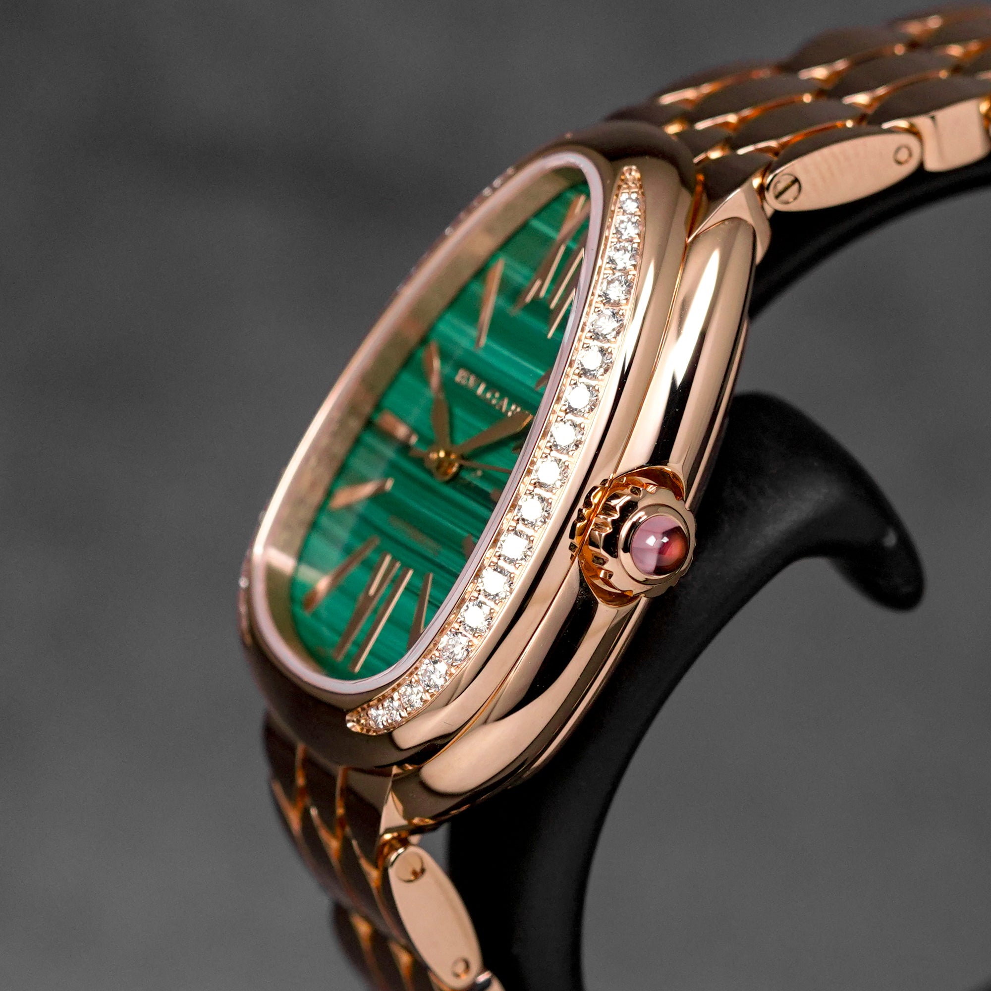 SERPENTI SEDUTTORI ROSEGOLD GREEN MALACHITE DIAL DIAMOND BEZEL (2026)
