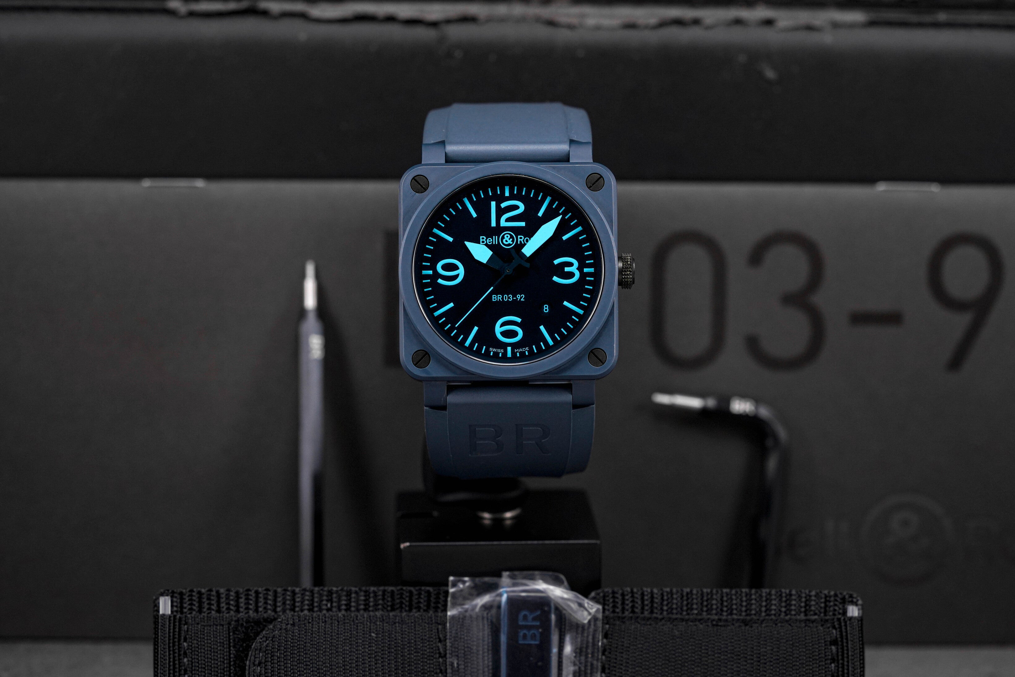 BR03-92 BLUE CERAMIC BLACK DIAL (2013)