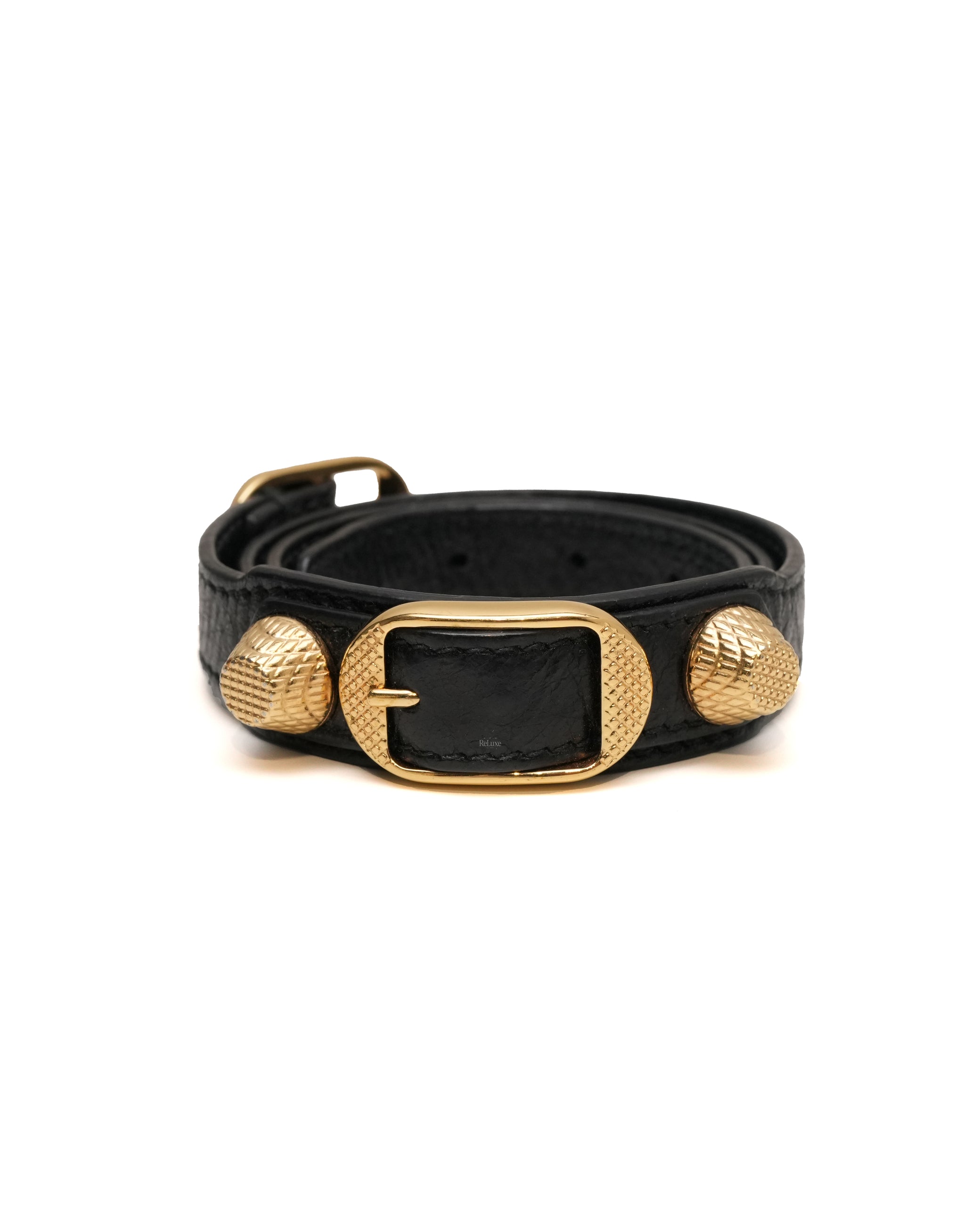 GIANT GOLD TRIPLE TOUR BRACELET BLACK