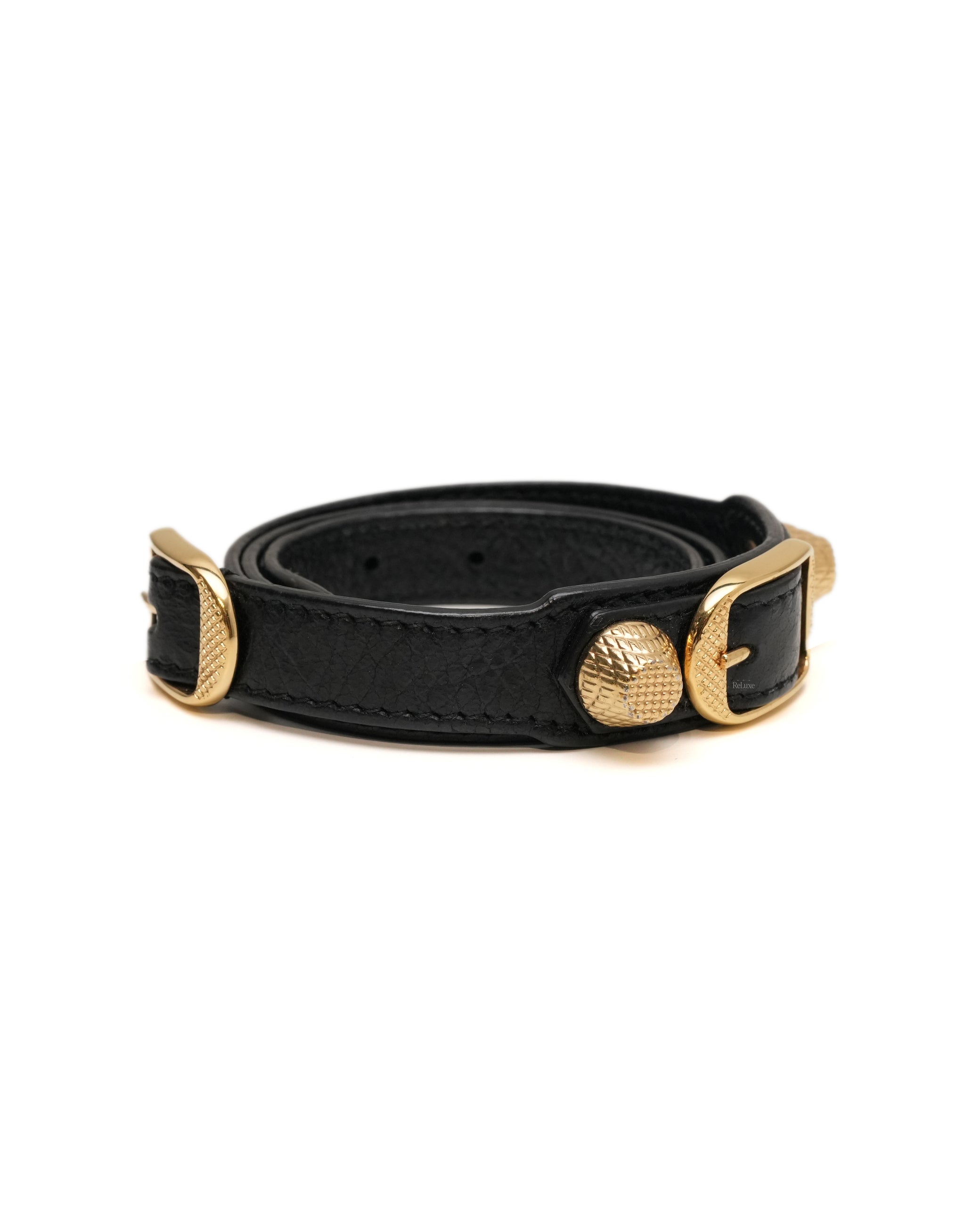 GIANT GOLD TRIPLE TOUR BRACELET BLACK