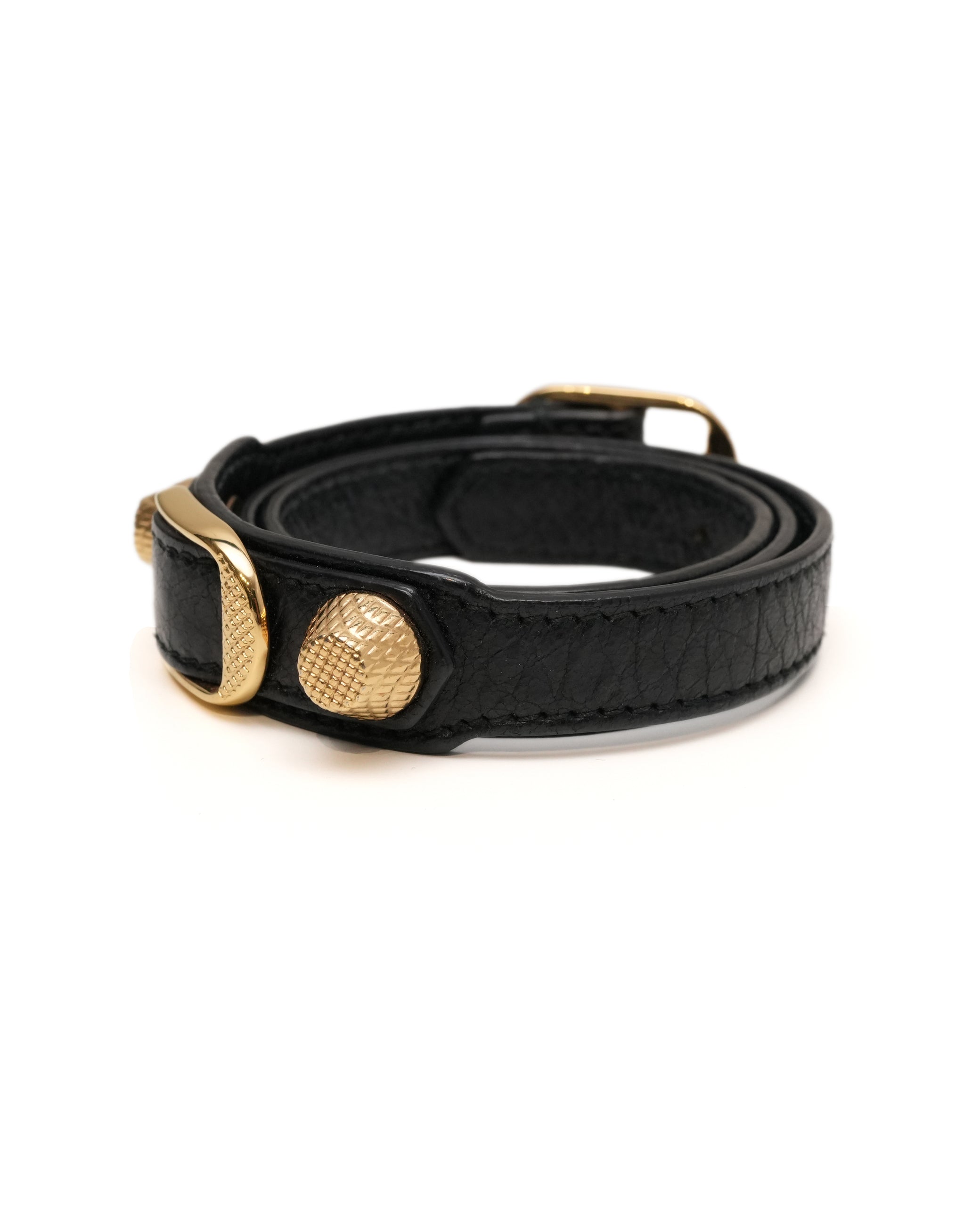 GIANT GOLD TRIPLE TOUR BRACELET BLACK