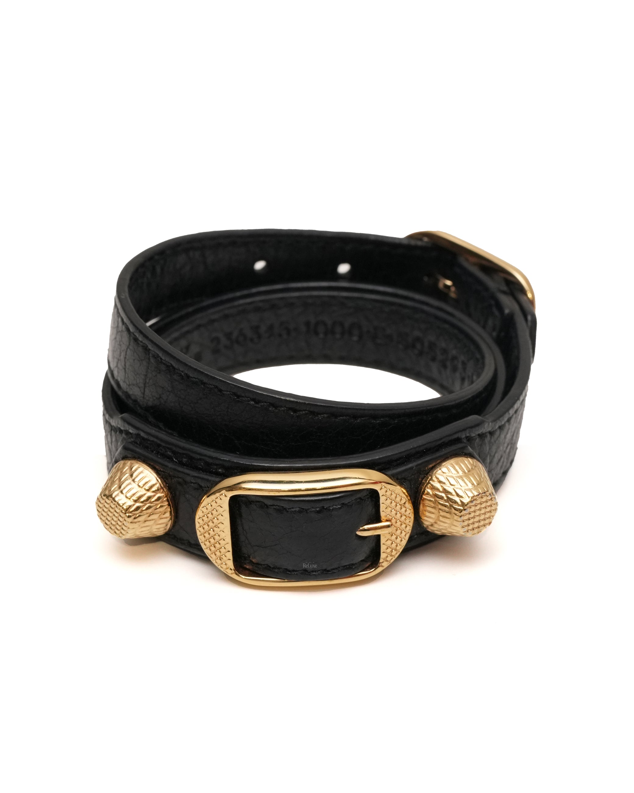 GIANT GOLD TRIPLE TOUR BRACELET BLACK