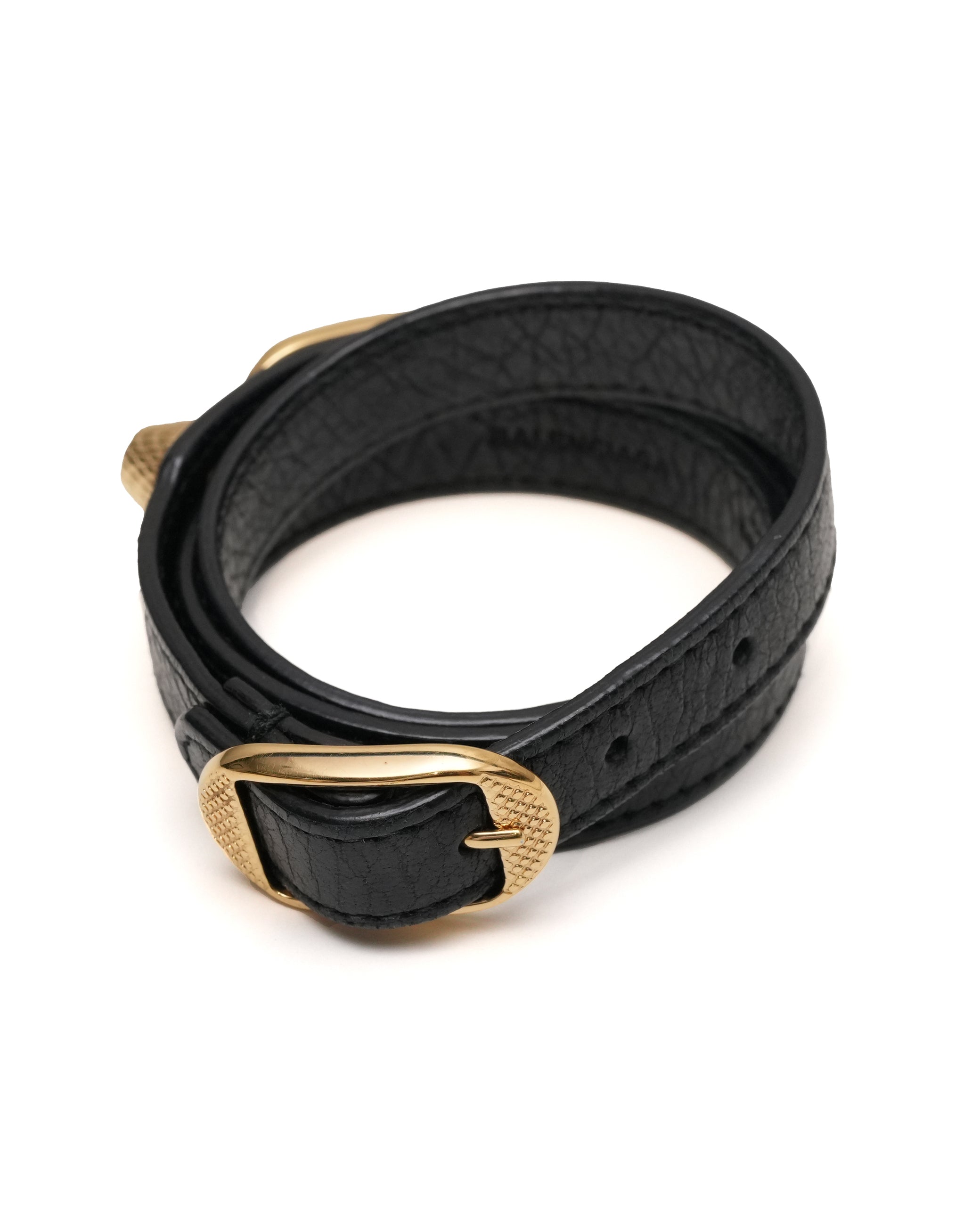 GIANT GOLD TRIPLE TOUR BRACELET BLACK