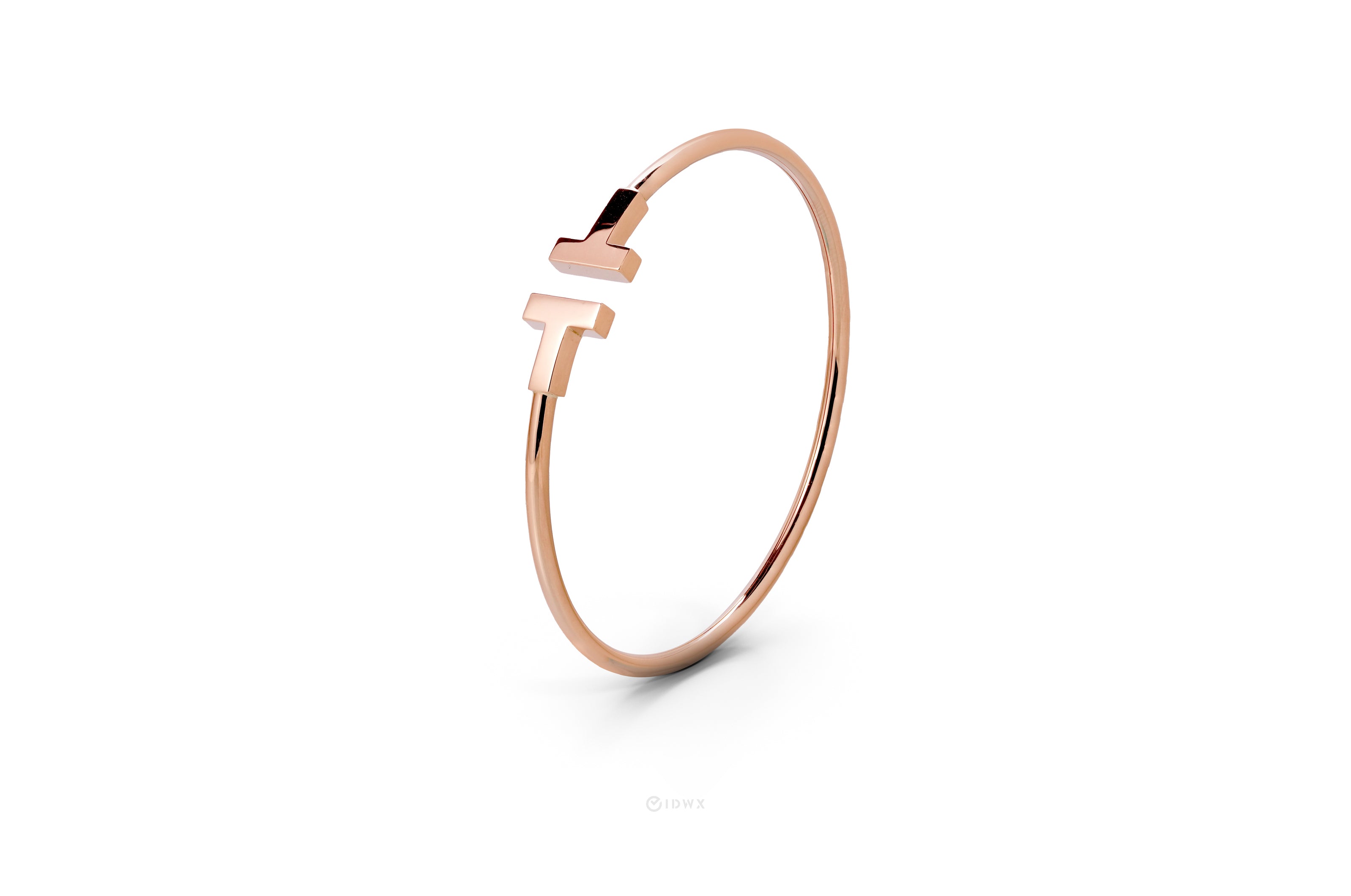 TIFFANY T WIRE BRACELET ROSEGOLD MEDIUM MODEL IDWX