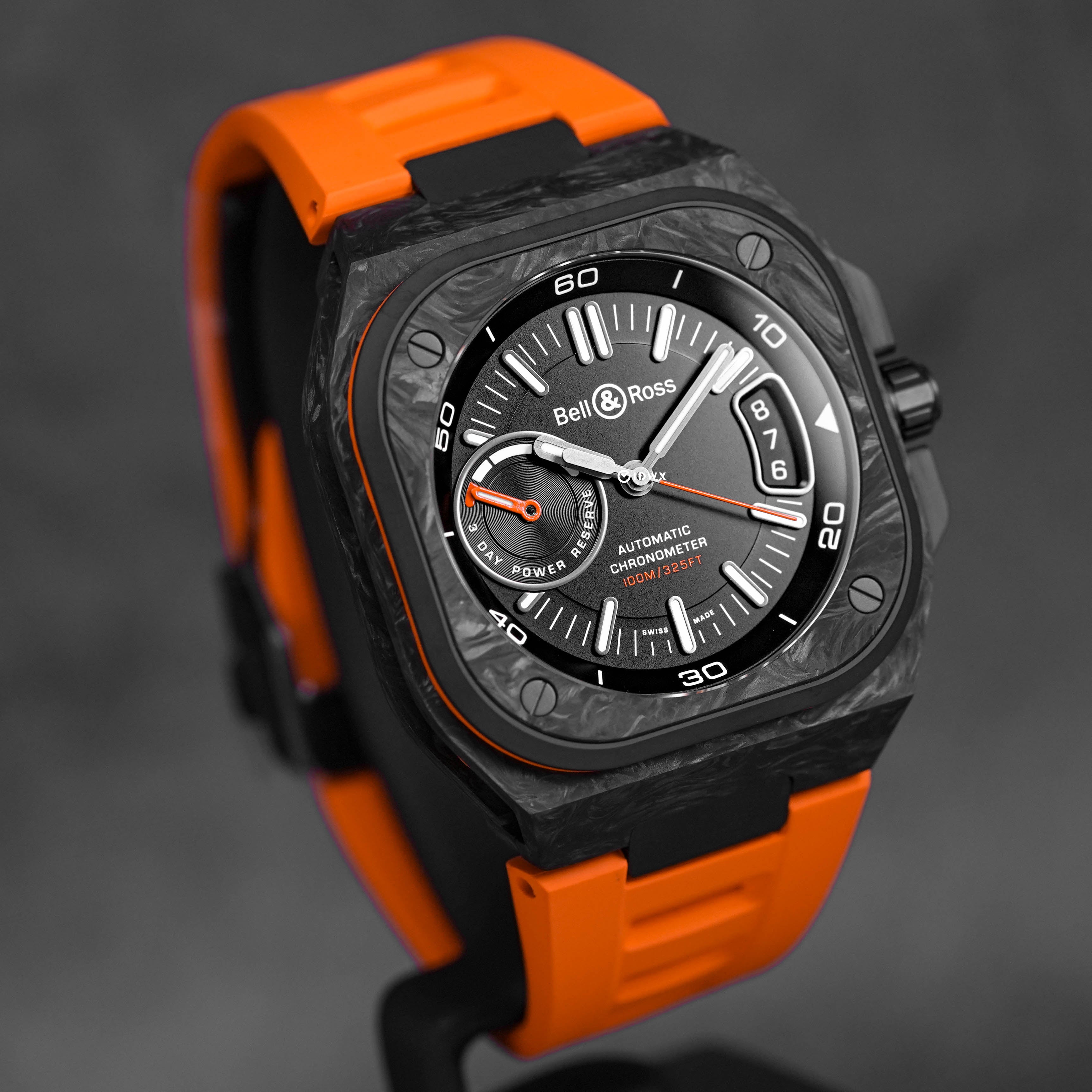 BR-X5 41MM BLACK CARBON ORANGE RUBBER STRAP LIMITED EDITION (2023)