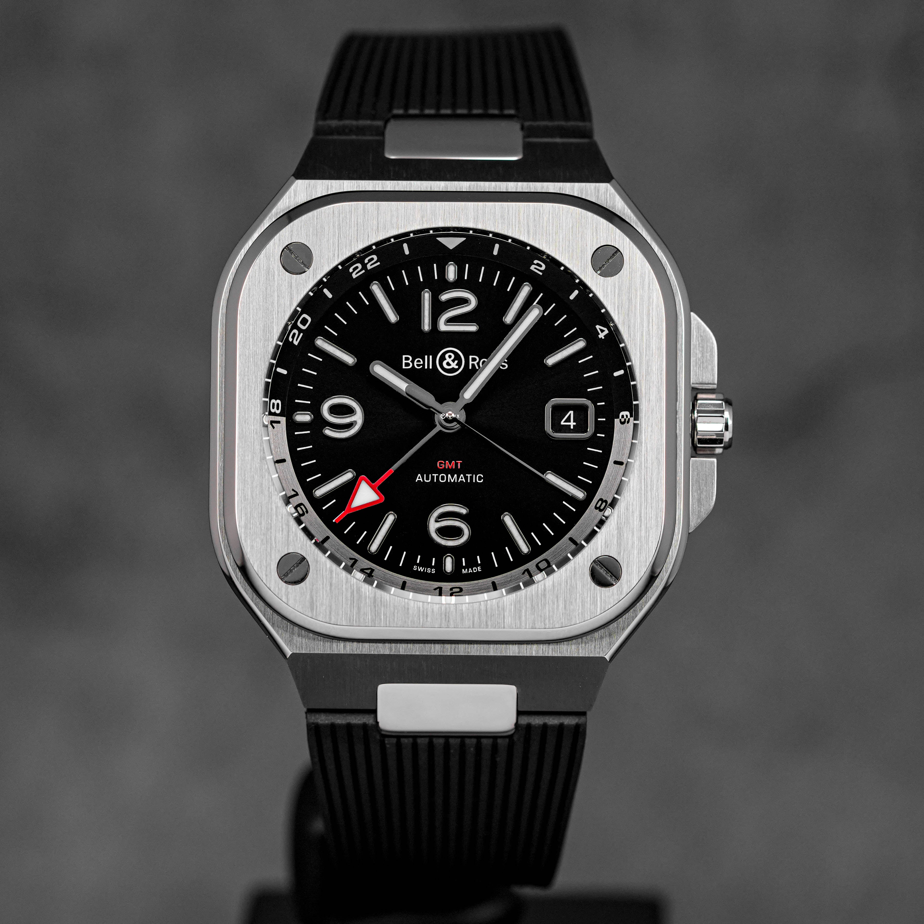 BR 05 GMT BLACK DIAL STEEL RUBBER STRAP (2024)