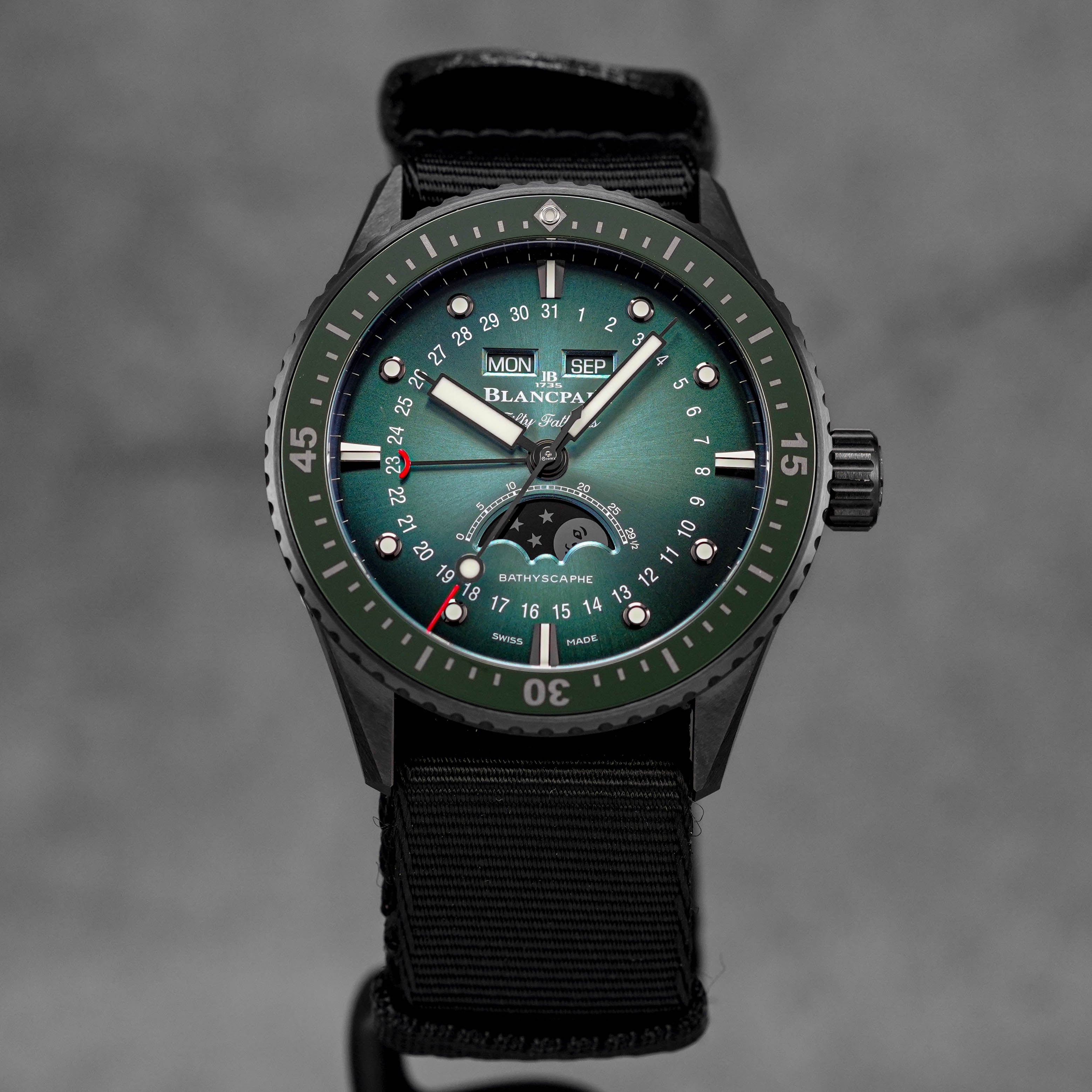 BLANCPAIN FIFTY FATHOMS BATHYSCAPHE CERAMIC COMPLETE CALENDAR