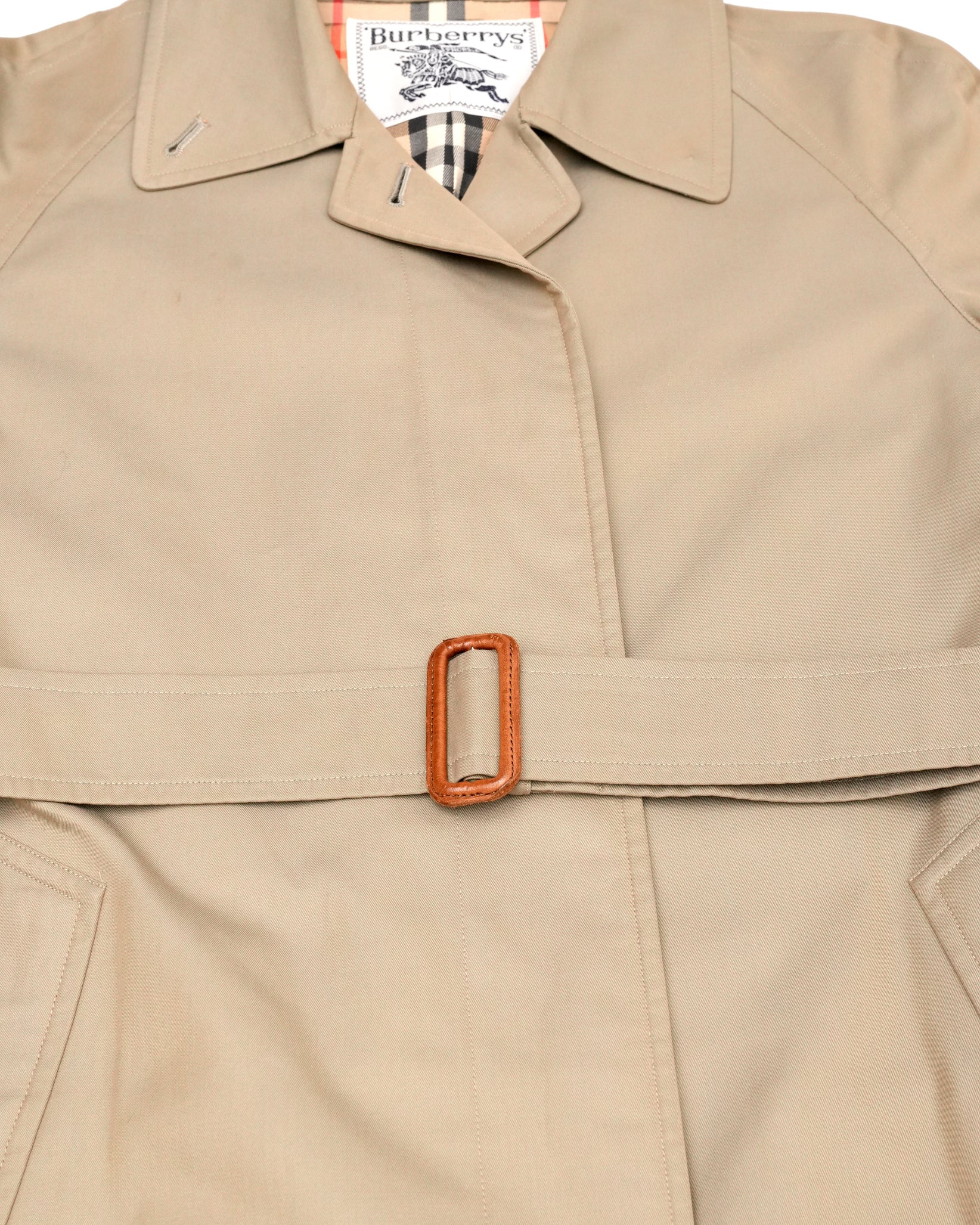 VINTAGE TRENCH COAT KHAKI SIZE 9 (DETACHABLE BELT)