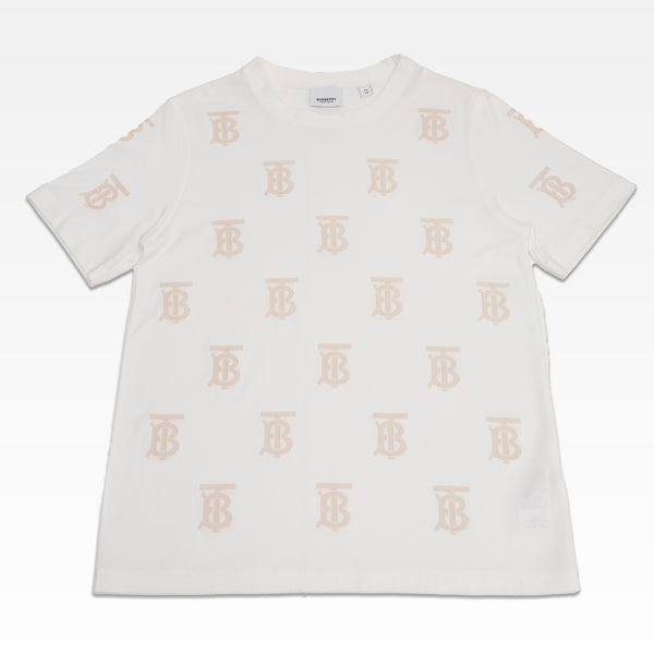 a*k様 BURBERRY TBロゴ Tシャツ ベージュ BURBERRY TB LOGO WHITE x BEIGE MONOGRAM T-SHIRT - SIZE XS