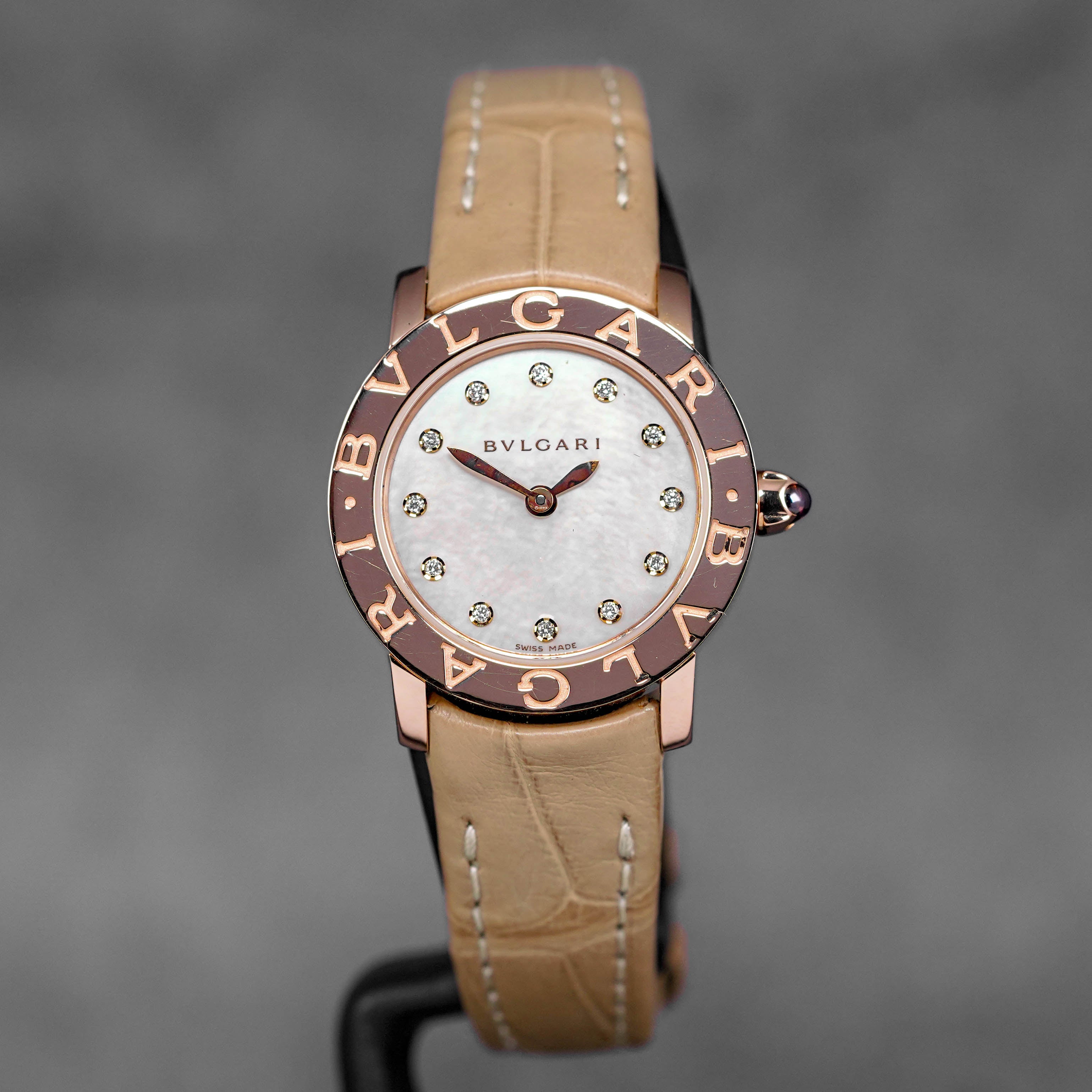 Harga Bvlgari BB Ladies Rosegold MOP Diamond