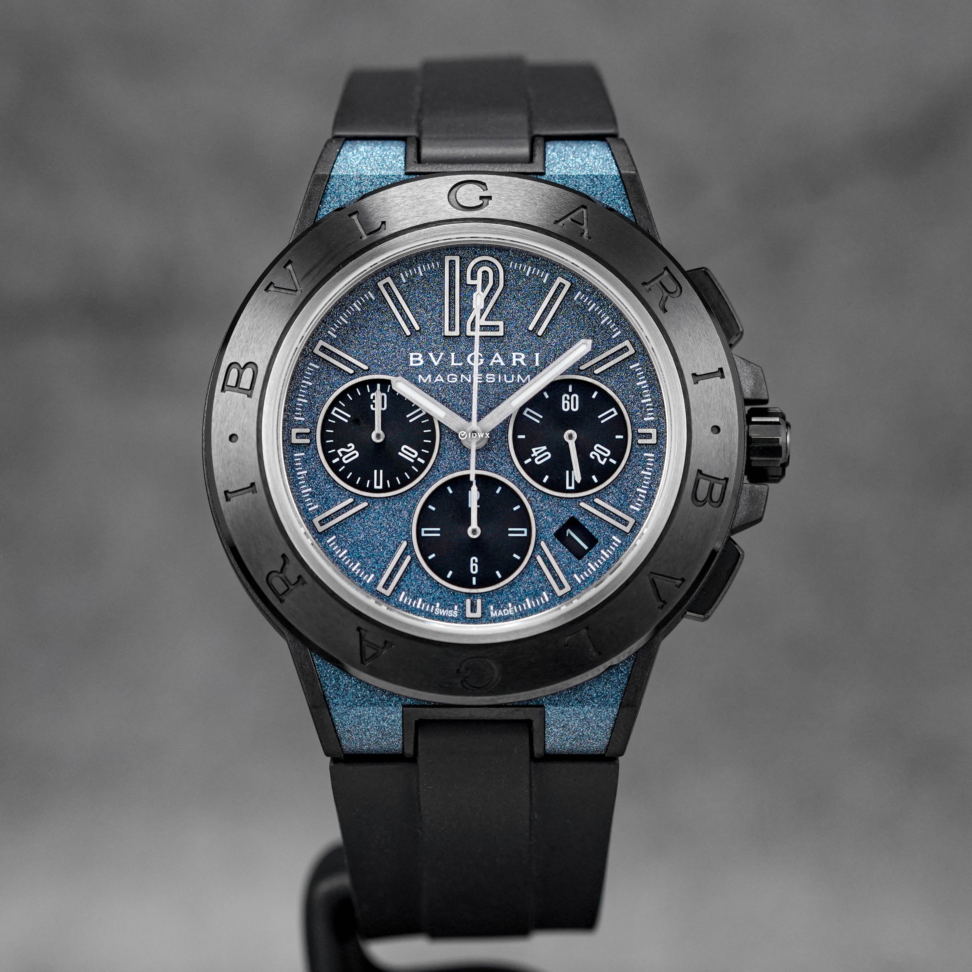 BVLGARI DIAGONO CHRONOGRAPH MAGNESIUM CERAMIC BLUE DIAL UNDATED IDWX