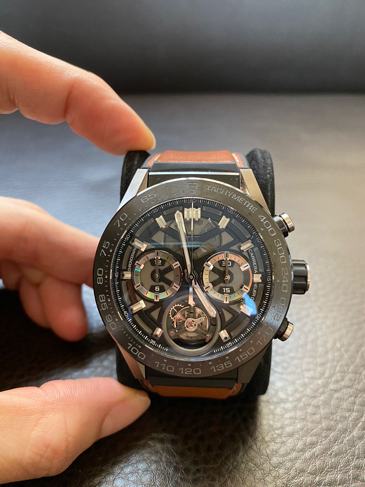 TAG HEUER CARRERA HEUER 02 TOURBILLON TITANIUM