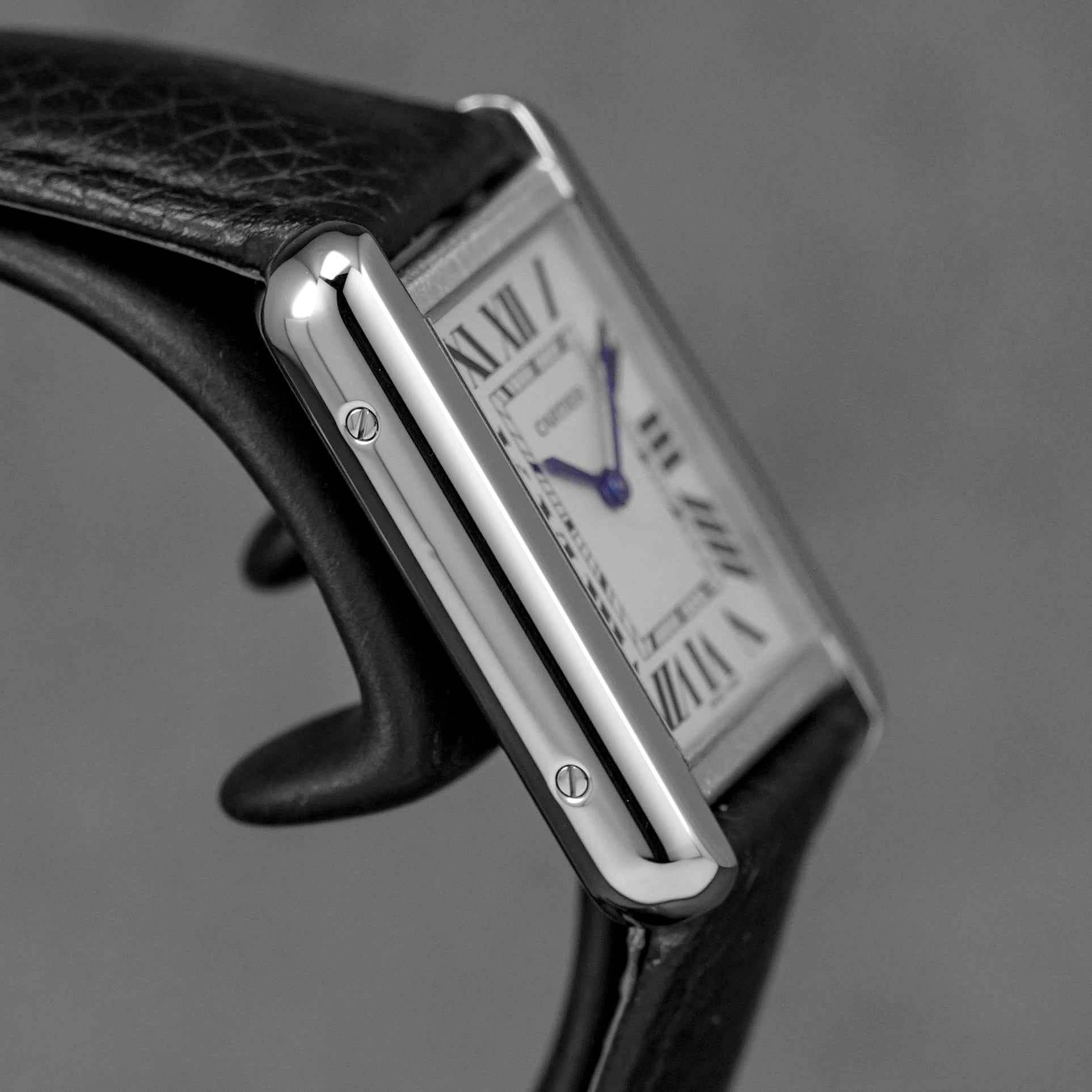 TANK SOLO S SILVER DIAL LEATHER STRAP (2021)