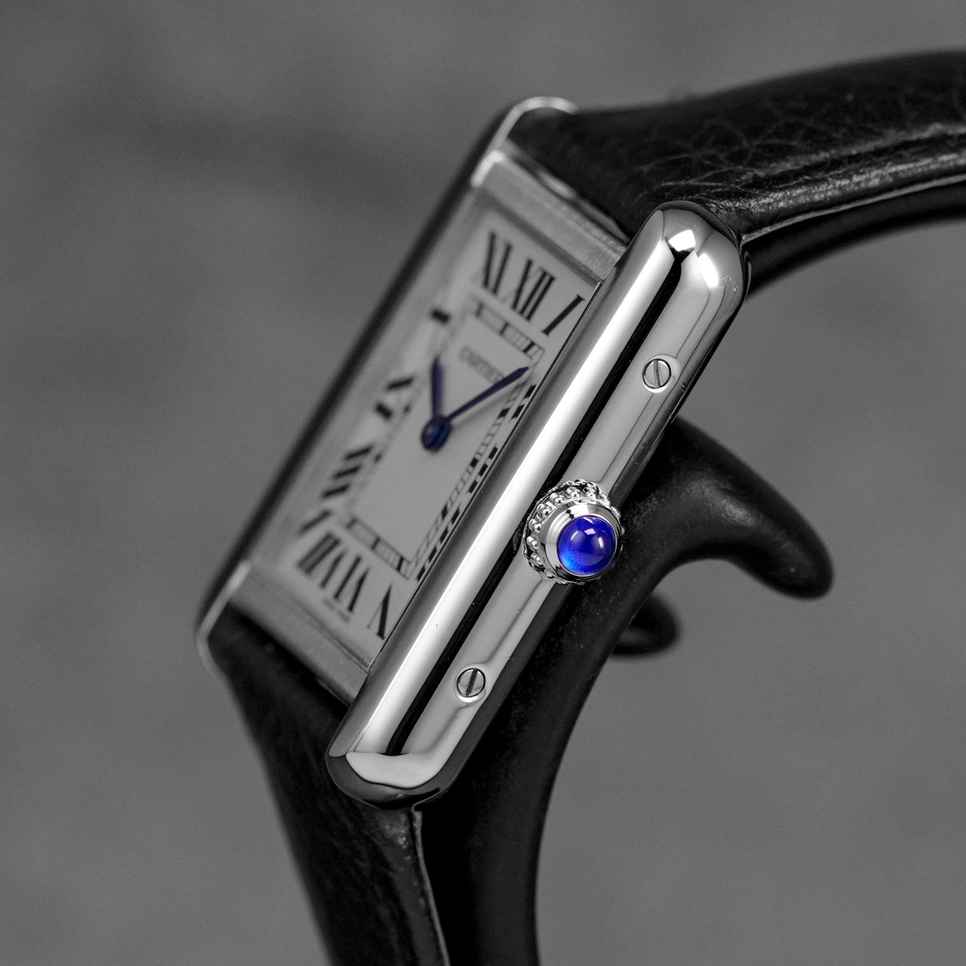 TANK SOLO S SILVER DIAL LEATHER STRAP (2021)