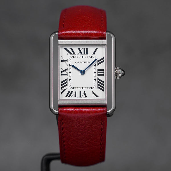 TANK SOLO SILVER DIAL RED LEATHER STRAP (2020)