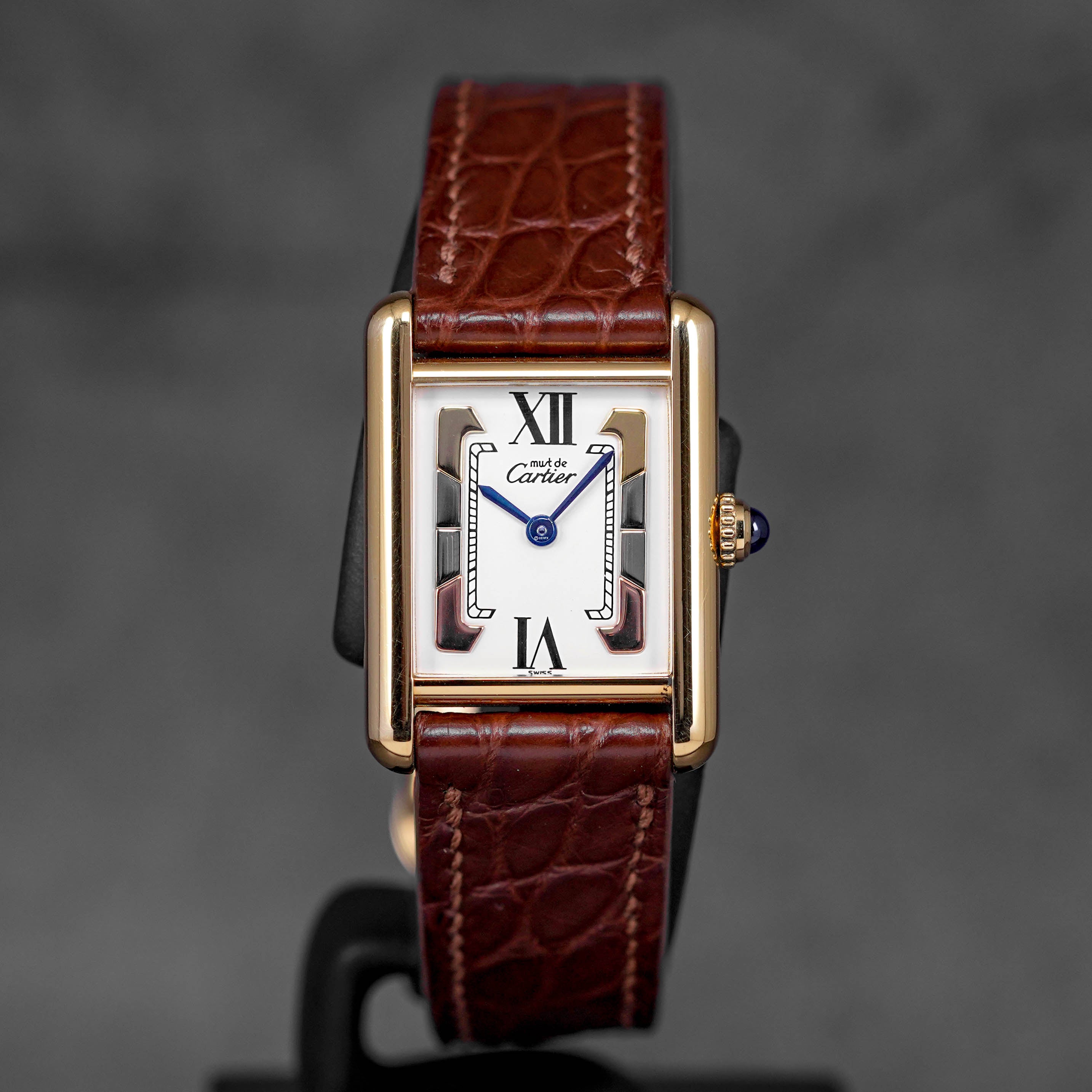 TANK MUST VERMEIL YELLOWGOLD SILVER ROMAN 'TRINITY' DIAL (WATCH ONLY)