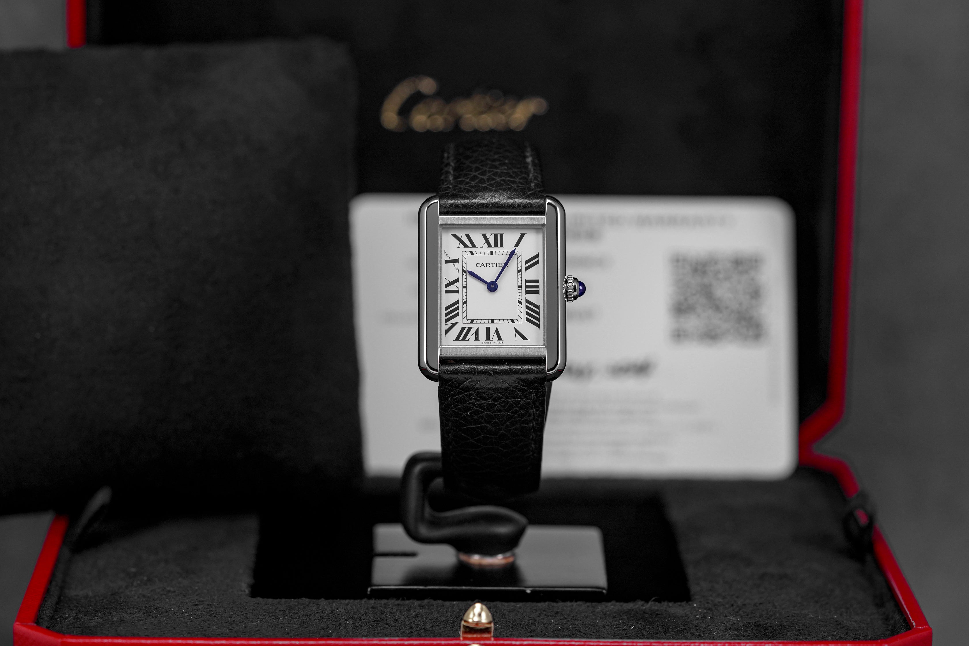 TANK SOLO S SILVER DIAL LEATHER STRAP (2021)