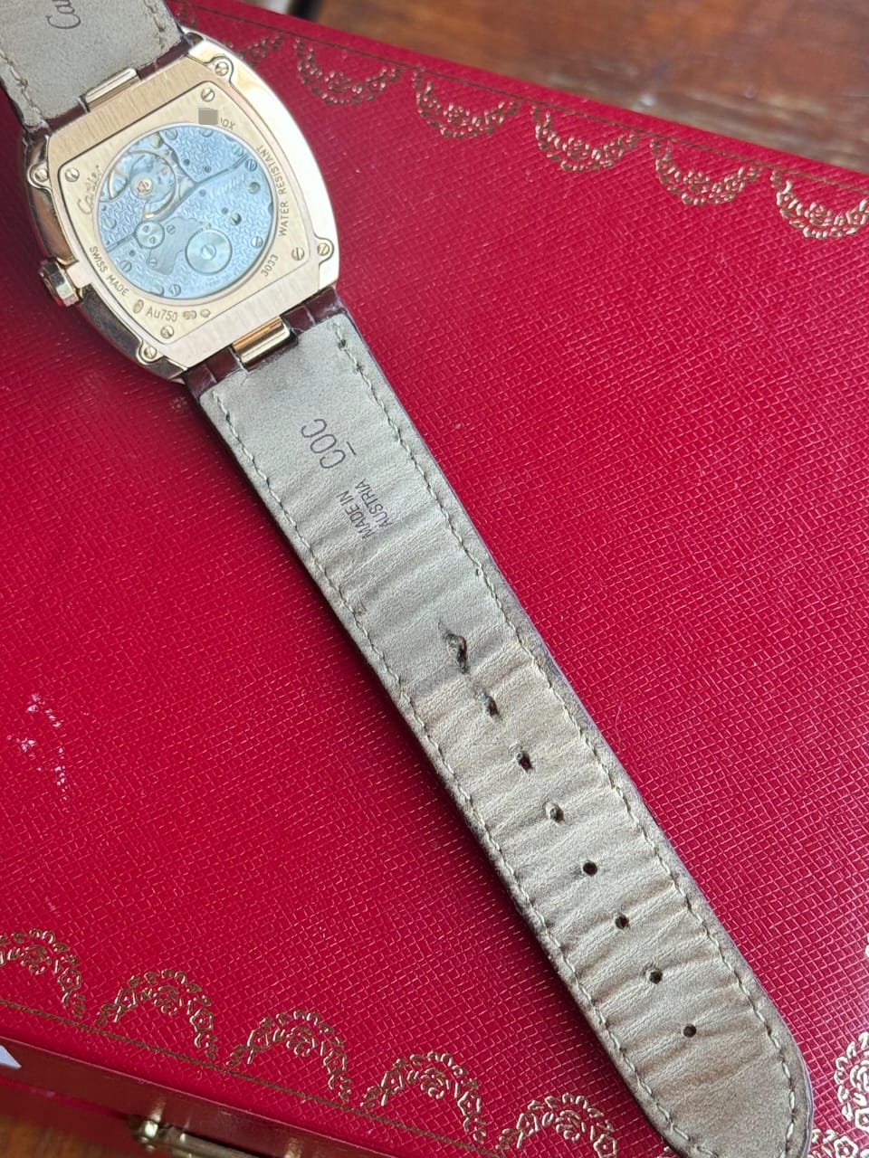 BAIGNOIRE ALLONGÉE 34MM ROSEGOLD SILVER DIAL (WATCH & BOX ONLY)