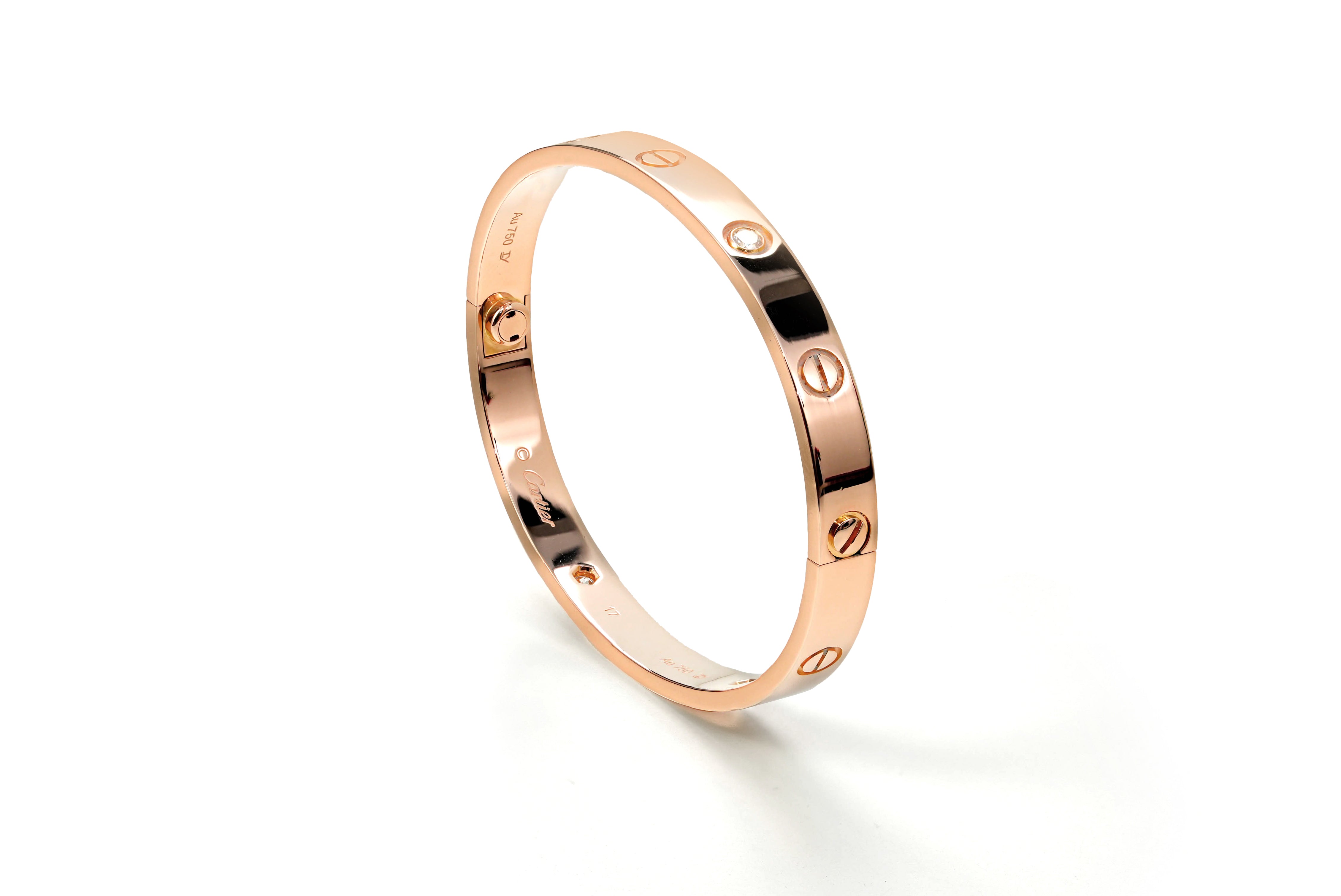 LOVE BRACELET 18K ROSEGOLD WITH 4 DIAMONDS (2017)