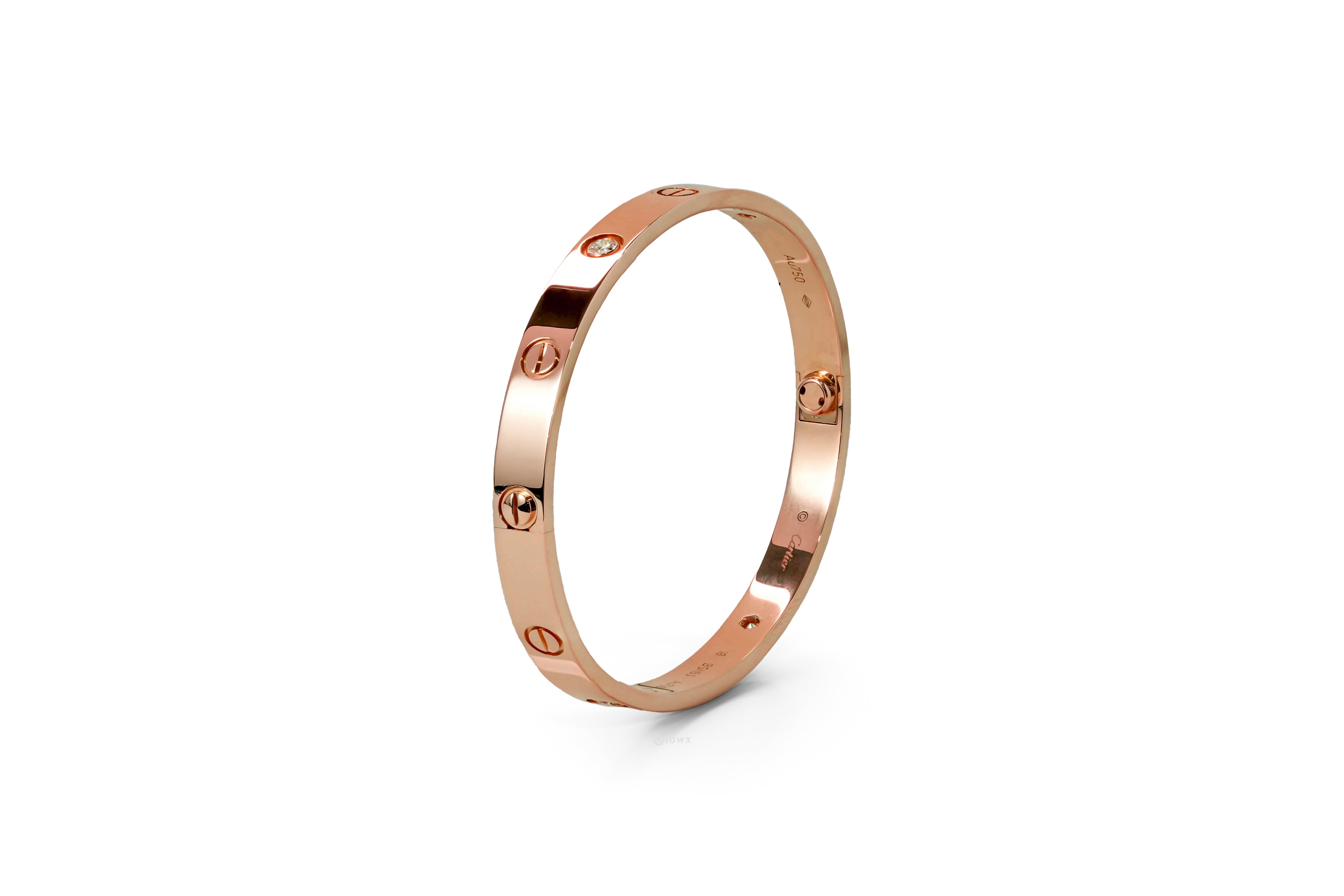 LOVE BRACELET ROSEGOLD WITH 4 BRILLIANT CUT DIAMONDS (2015)