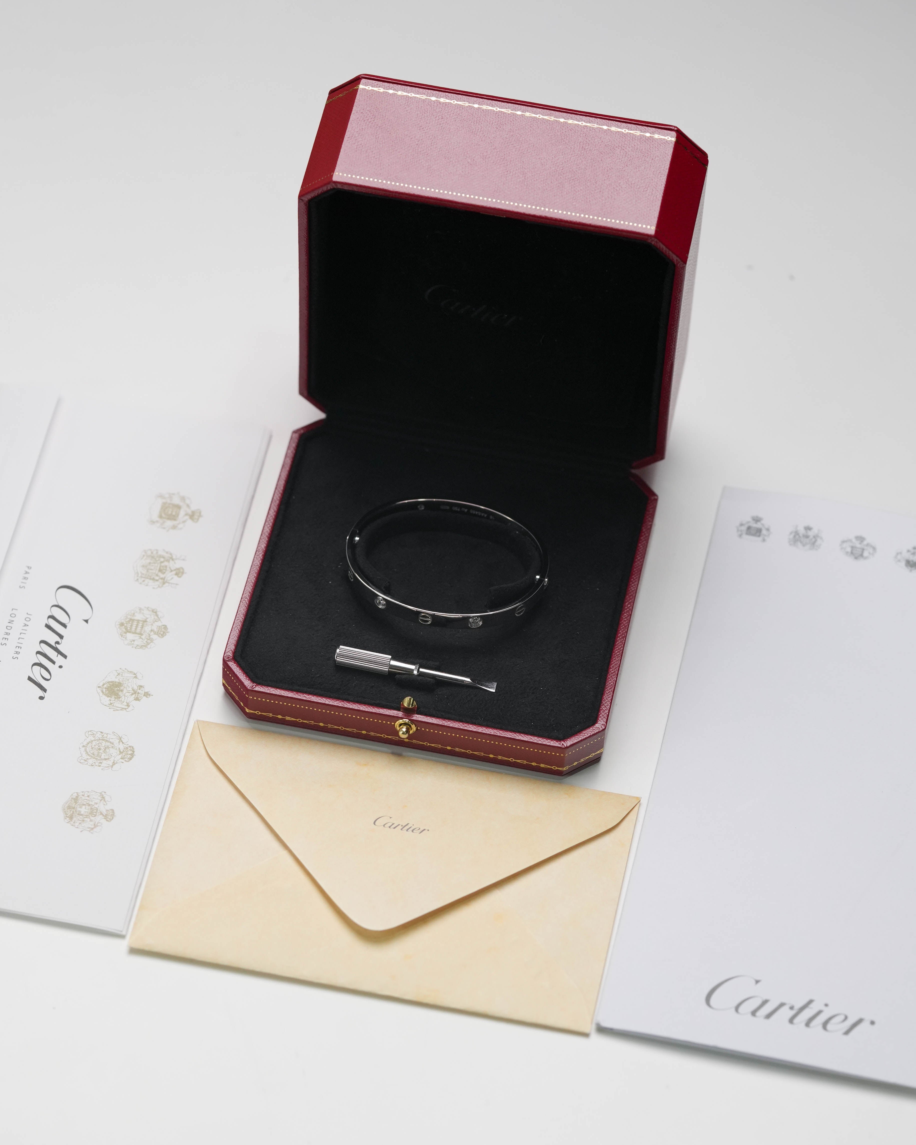 Harga Cartier Love Bracelet Whitegold