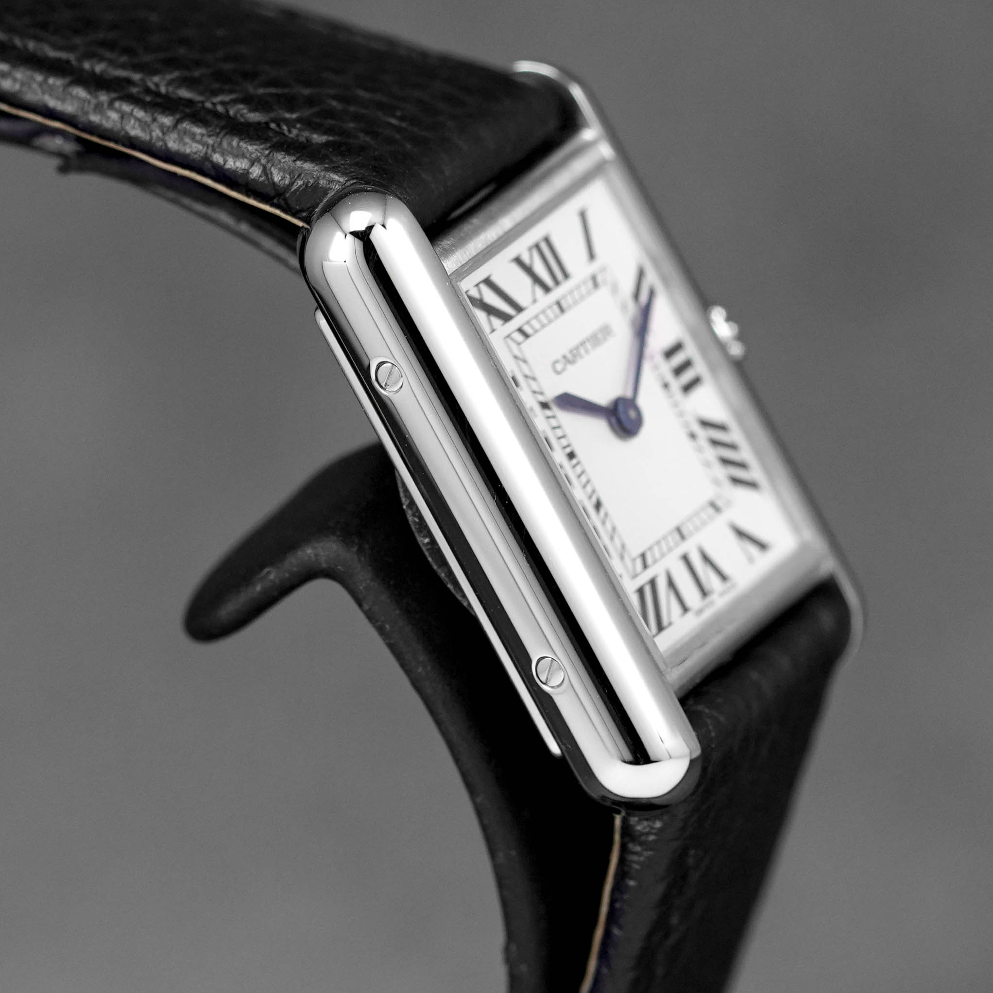 CARTIER TANK MUST S SILVER DIAL LEATHER STRAP (2024) IDWX