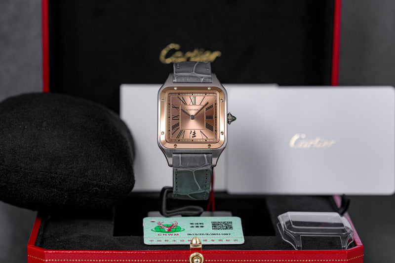 SANTOS DUMONT L TWOTONE ROSEGOLD SALMON DIAL CHINA SPECIAL EDITION (2023)
