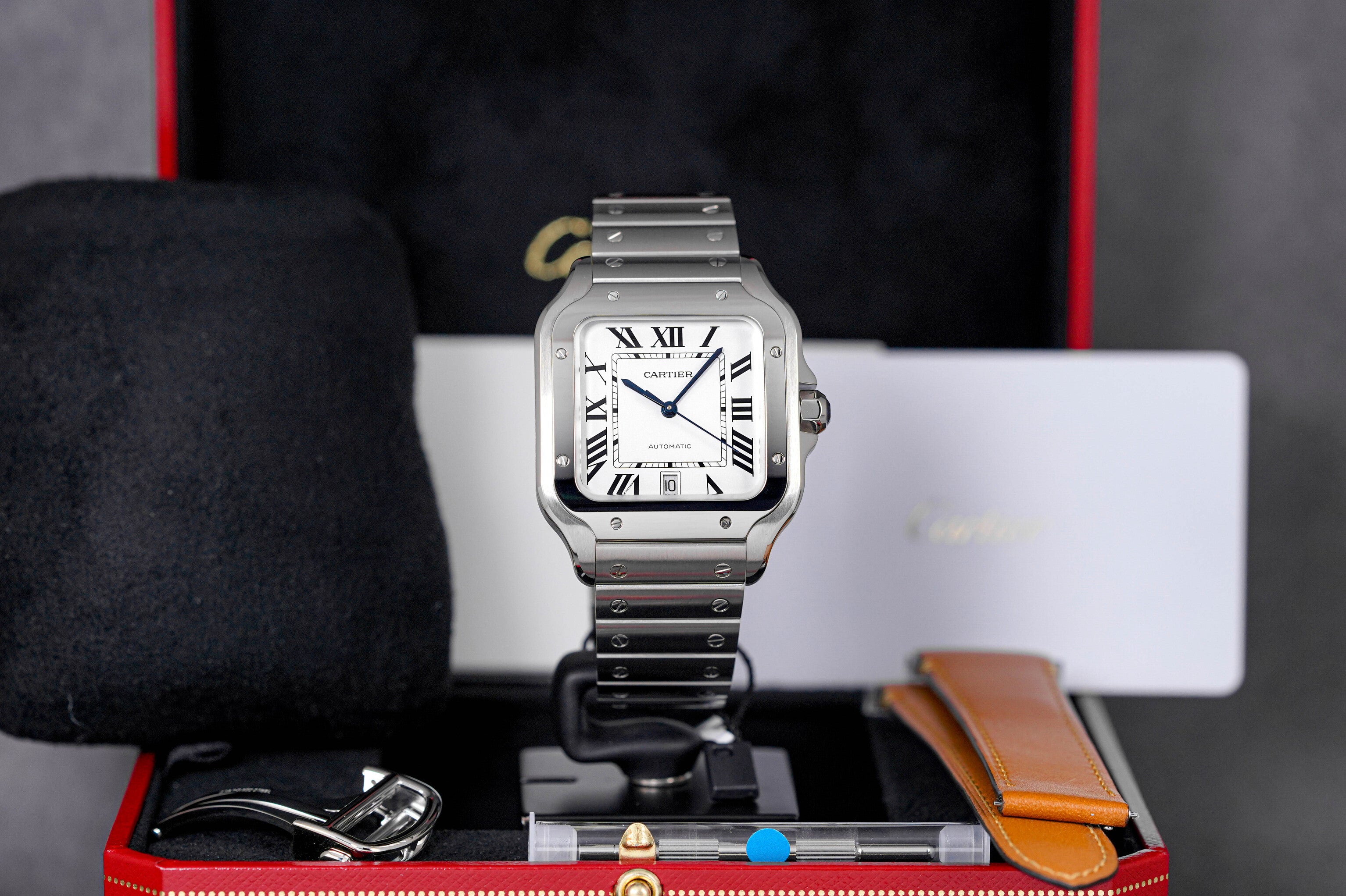 CARTIER SANTOS DE CARTIER L WHITE DIAL (2024) - IDWX