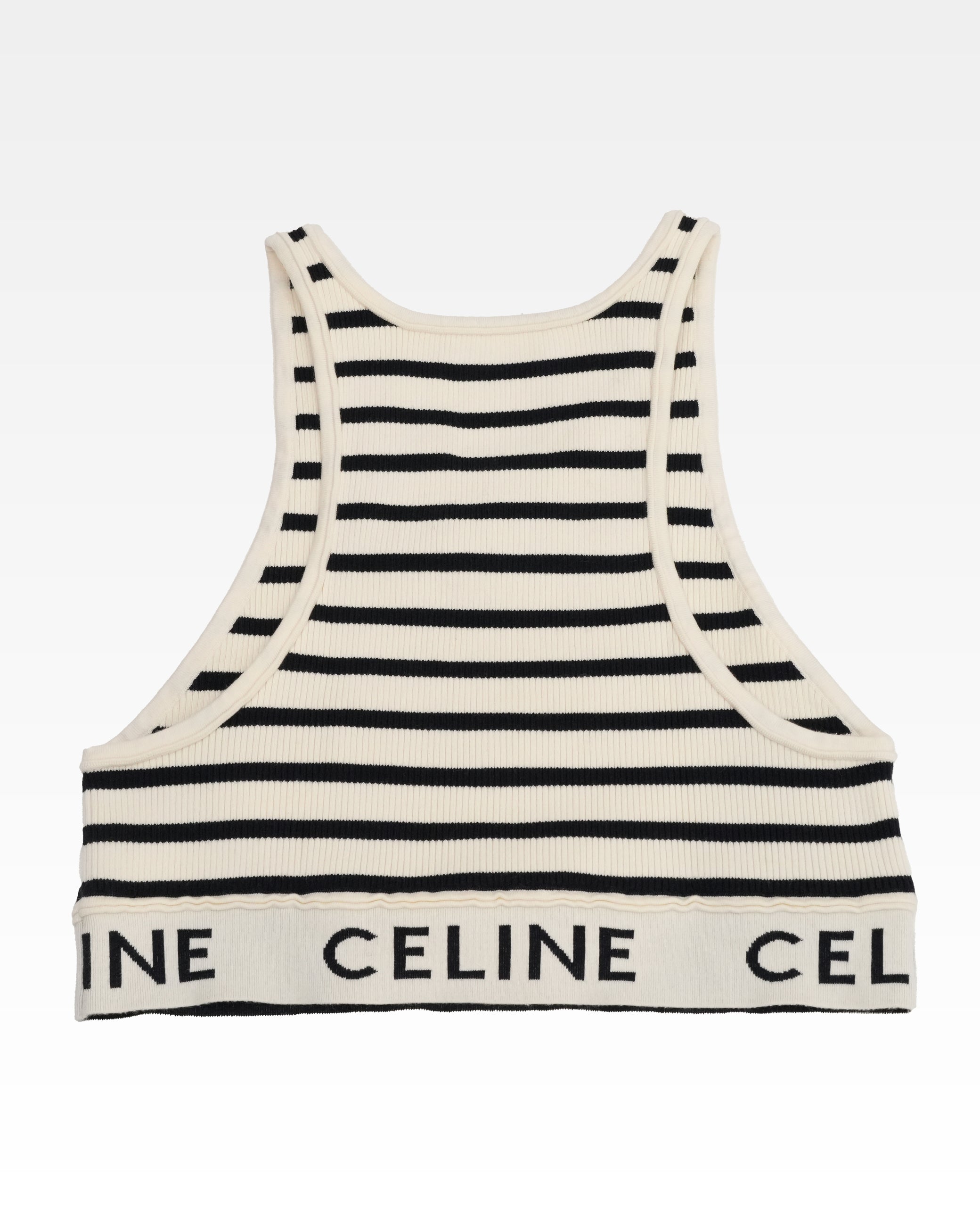 COTTON & NYLON TANK TOP S BLACK X WHITE