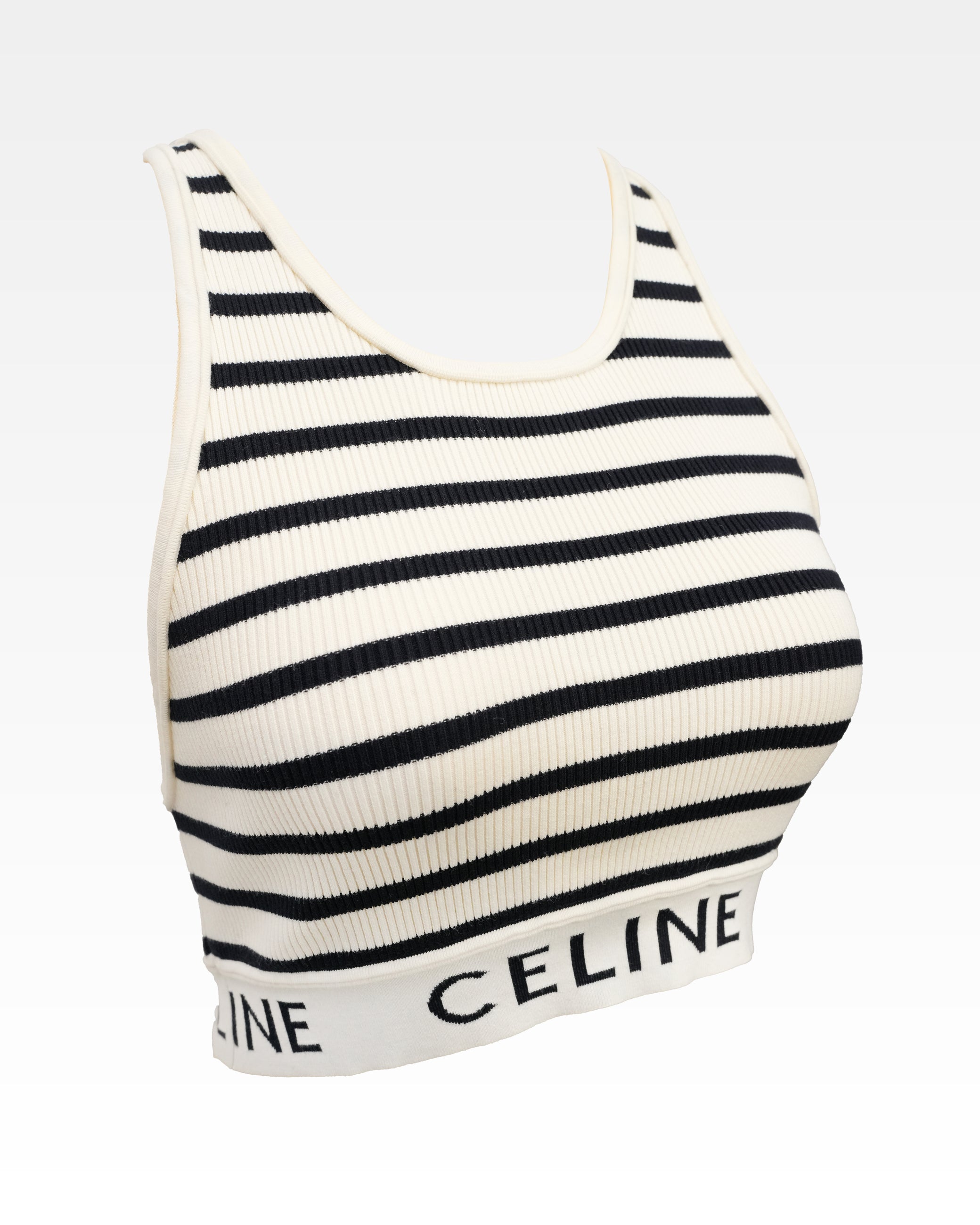 COTTON & NYLON TANK TOP S BLACK X WHITE