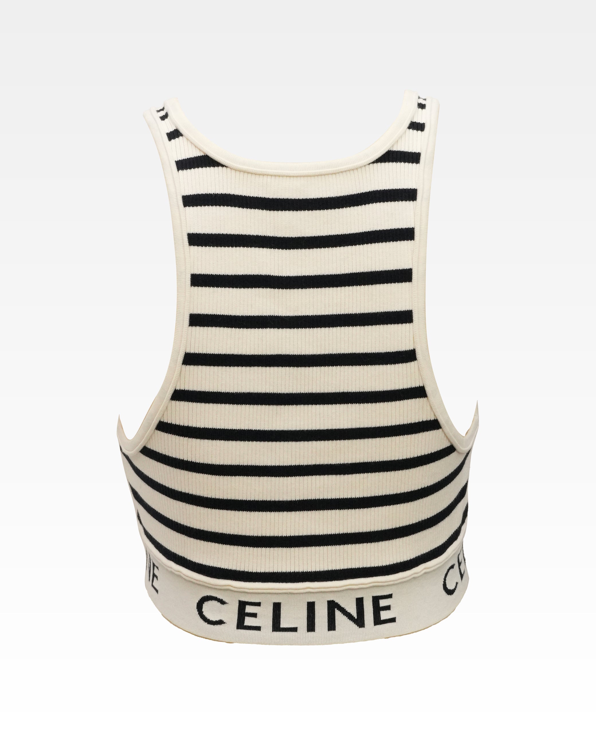 COTTON & NYLON TANK TOP S BLACK X WHITE