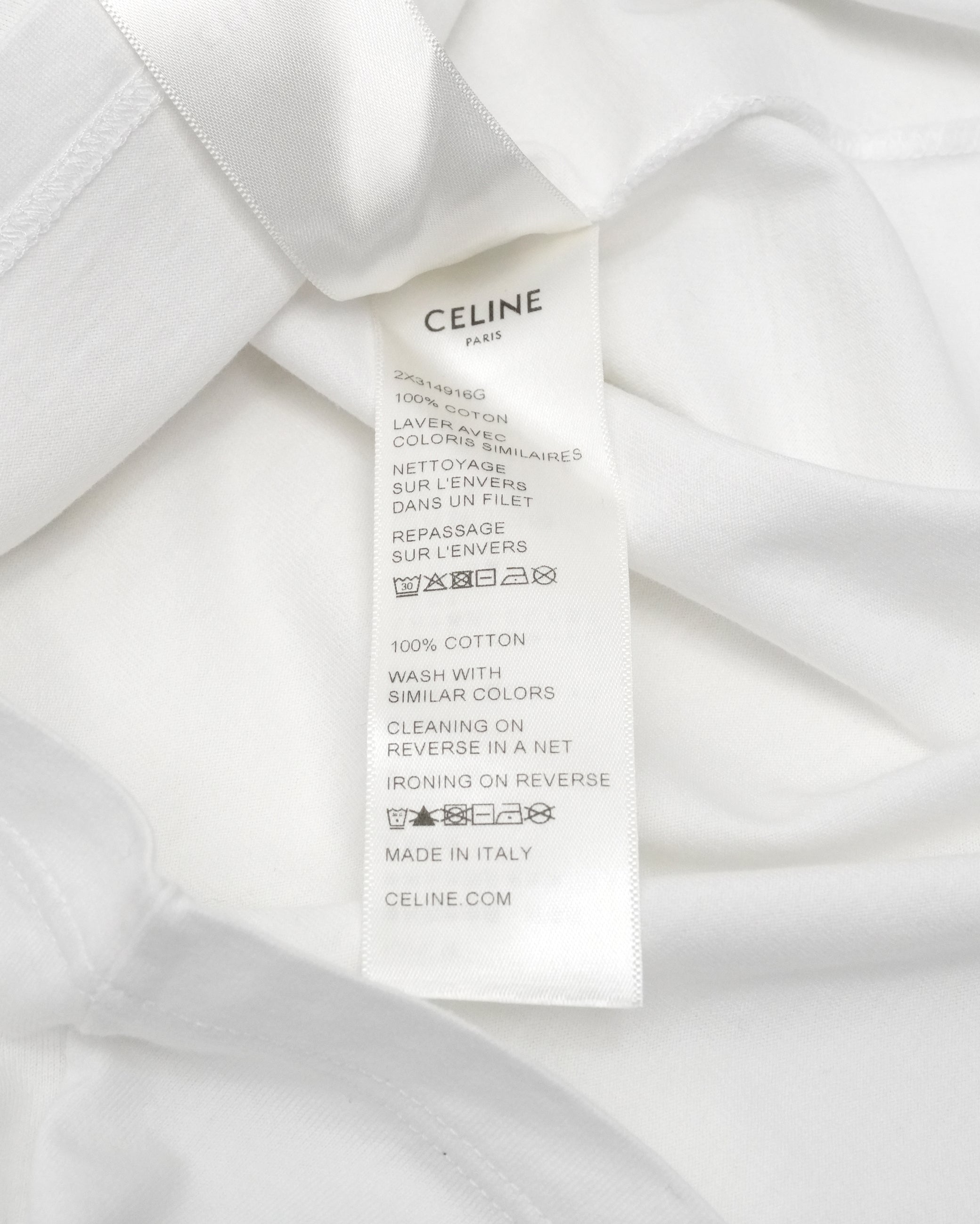 CELINE LOOSE T-SHIRT IN COTTON JERSEY WHITE - SIZE S - IDWX