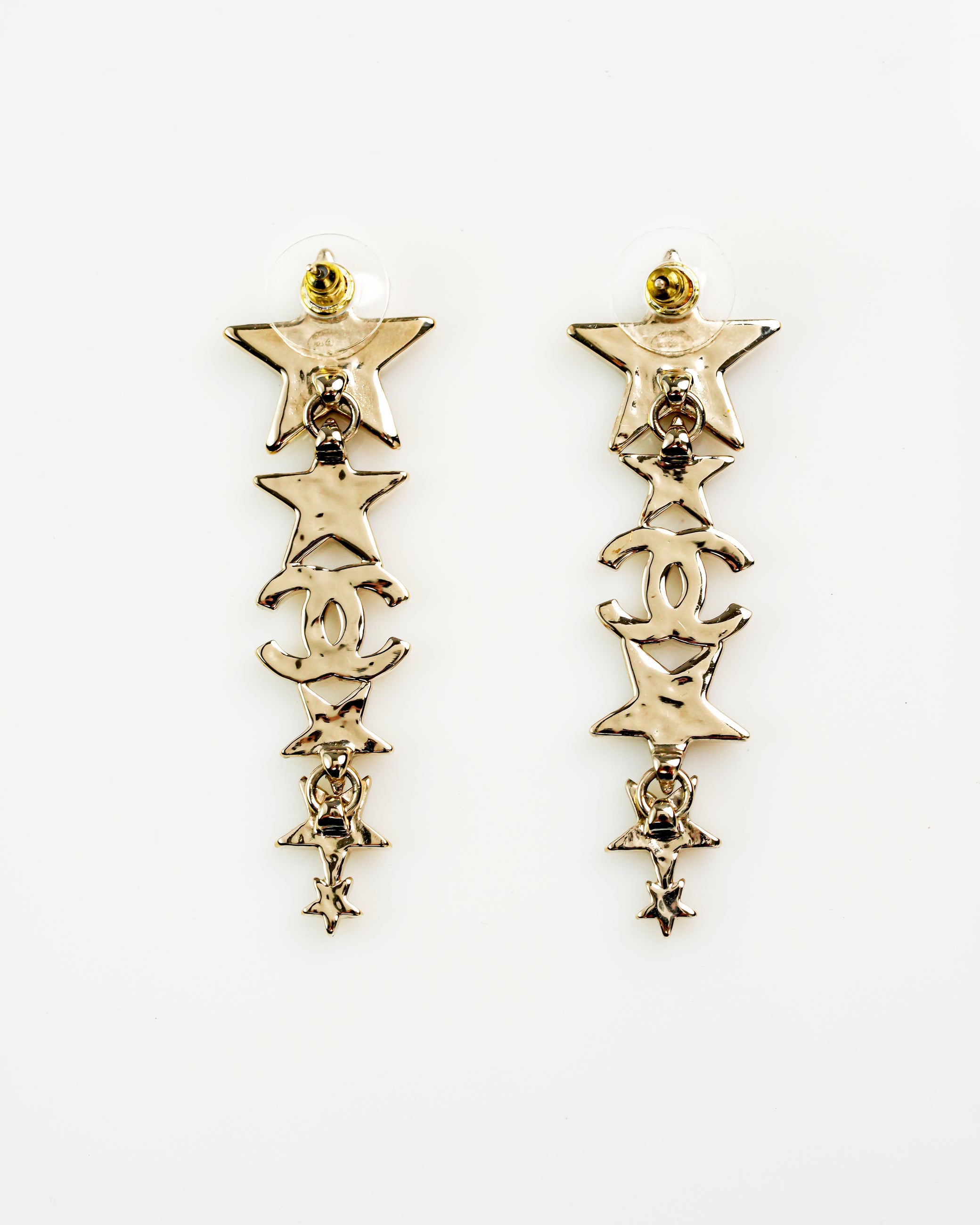 CC EARRINGS B23C STARS DIAMOND LONG