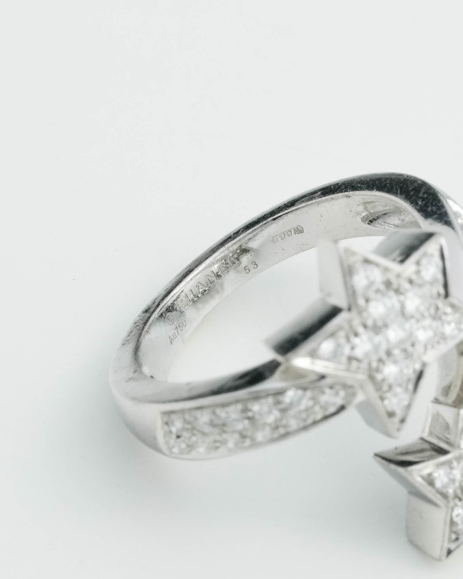 COMÈTE GÉODE RING 18K WHITE GOLD WITH DIAMONDS - SIZE 53